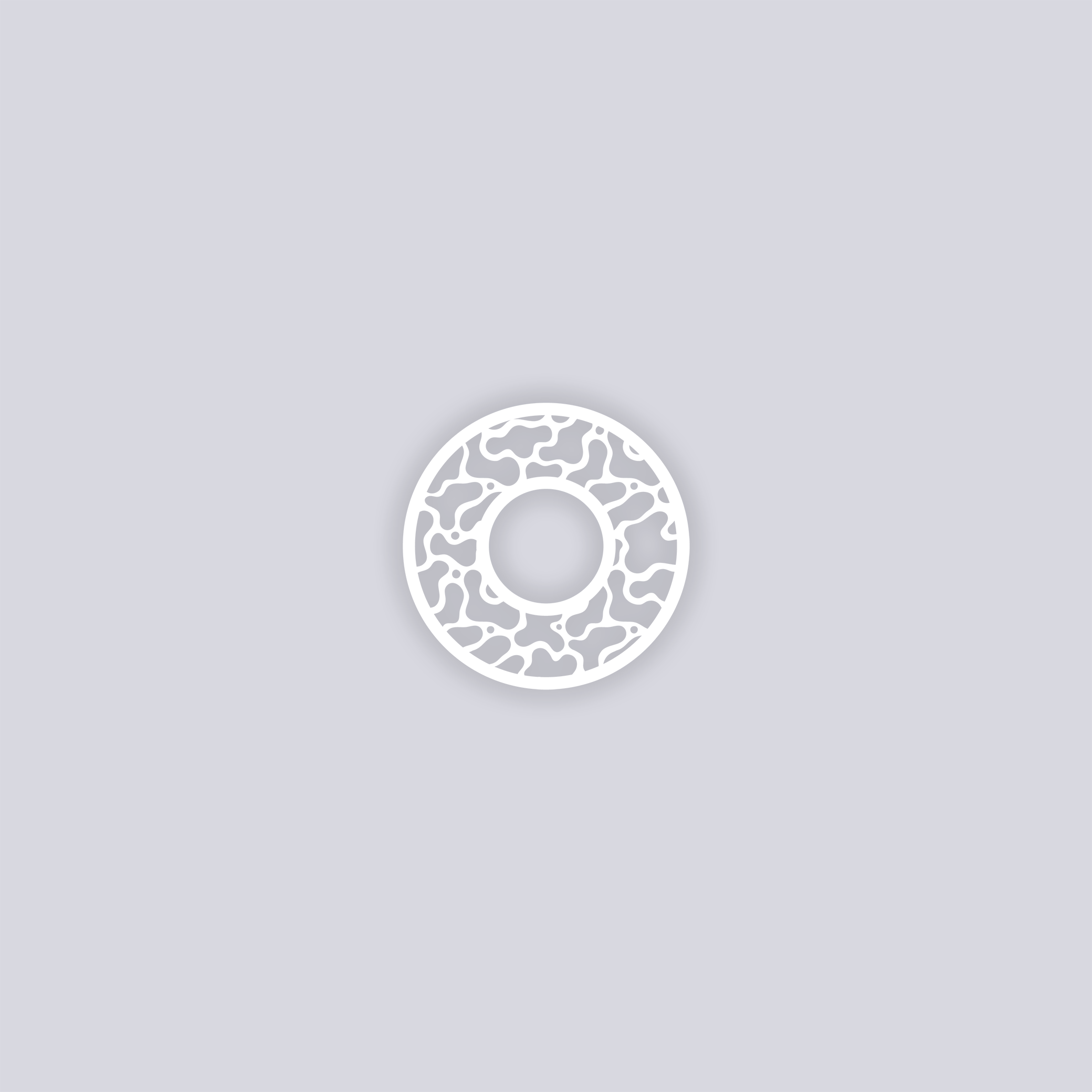 Coral Reef Circle Rim Clay Stencil