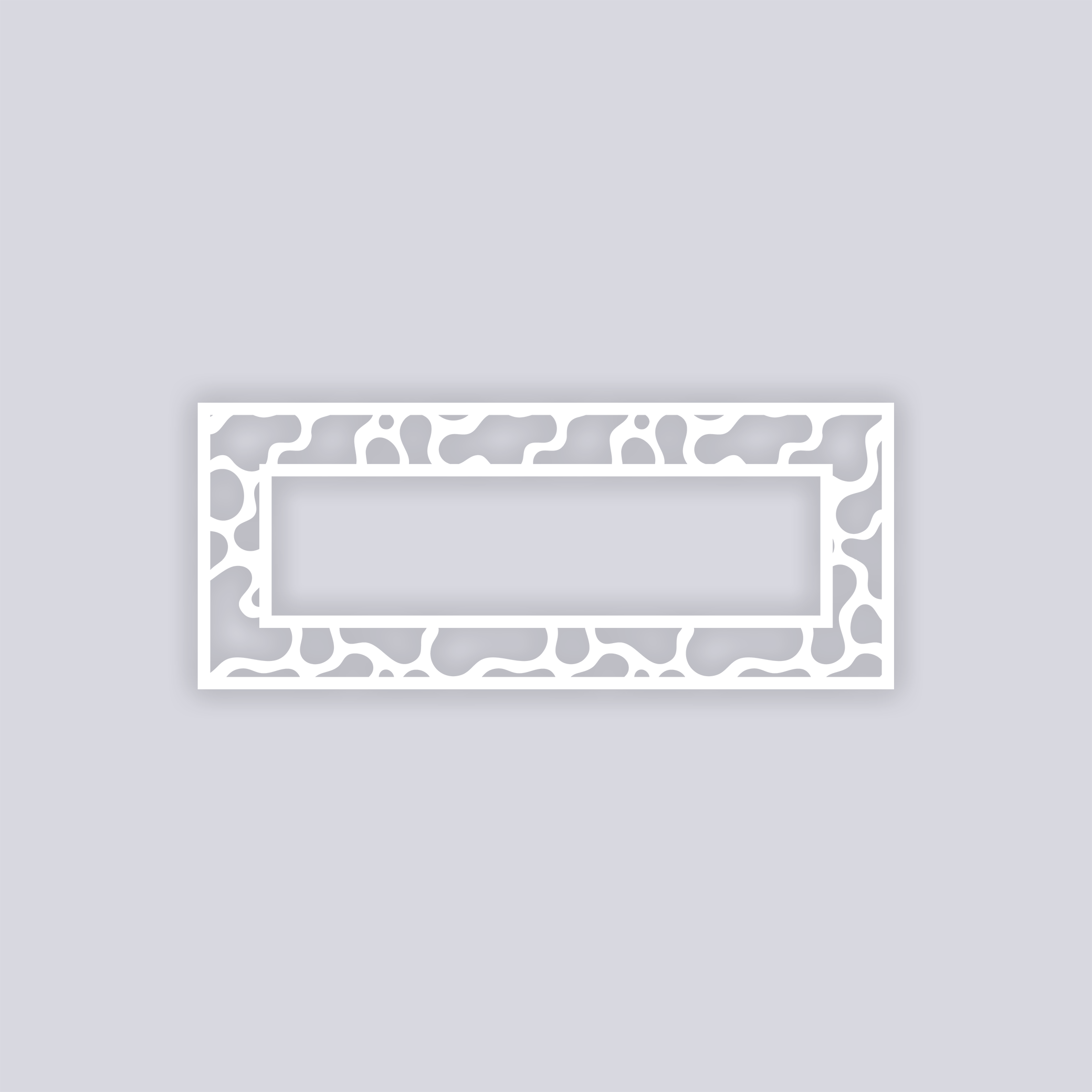 Coral Reef Rectangle Rim Clay Stencil