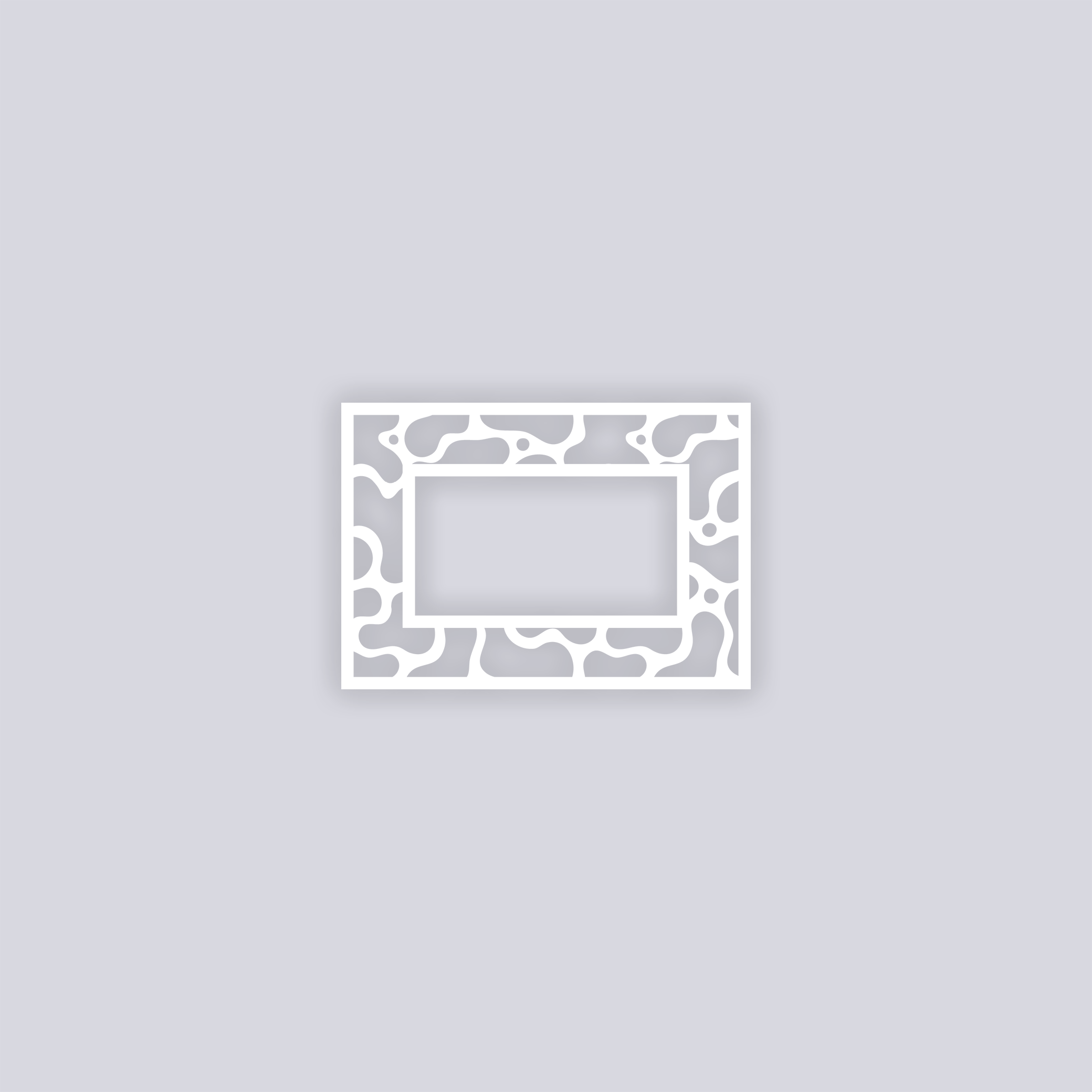 Coral Reef Rectangle Rim Clay Stencil