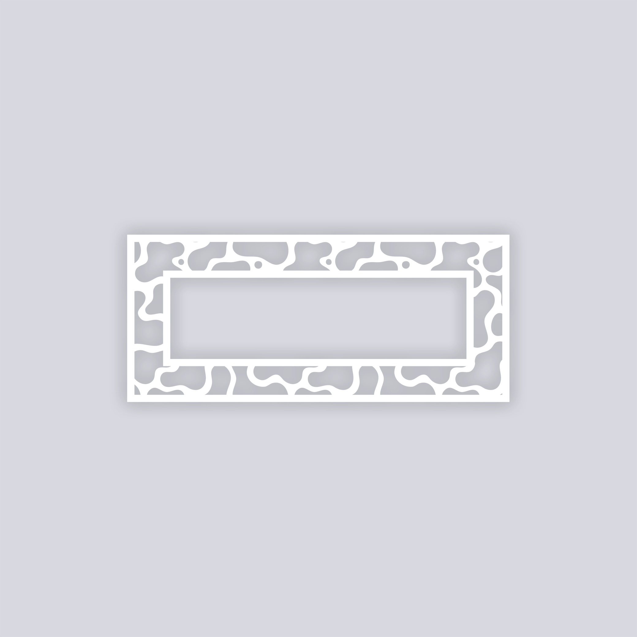 Coral Reef Rectangle Rim Clay Stencil