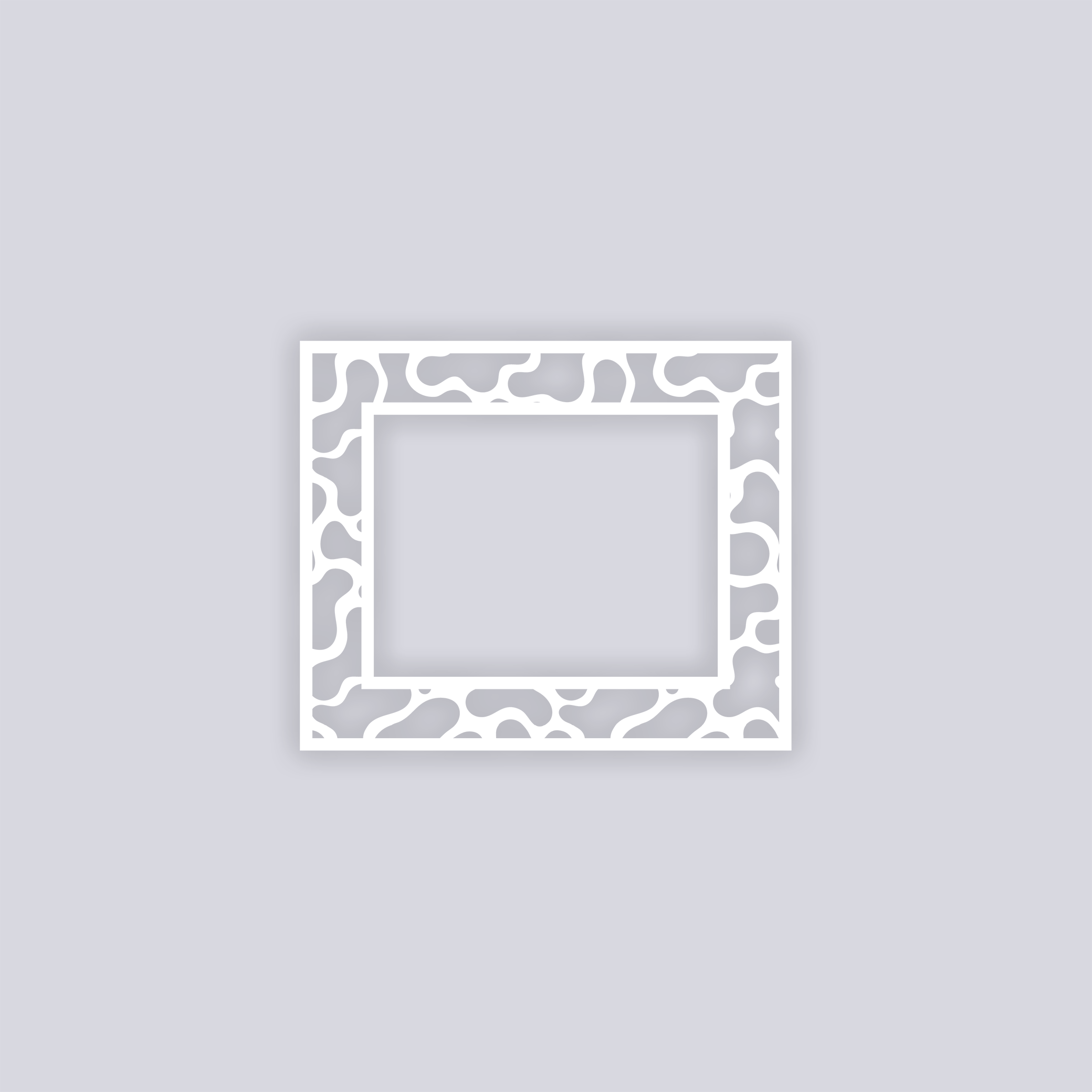 Coral Reef Rectangle Rim Clay Stencil