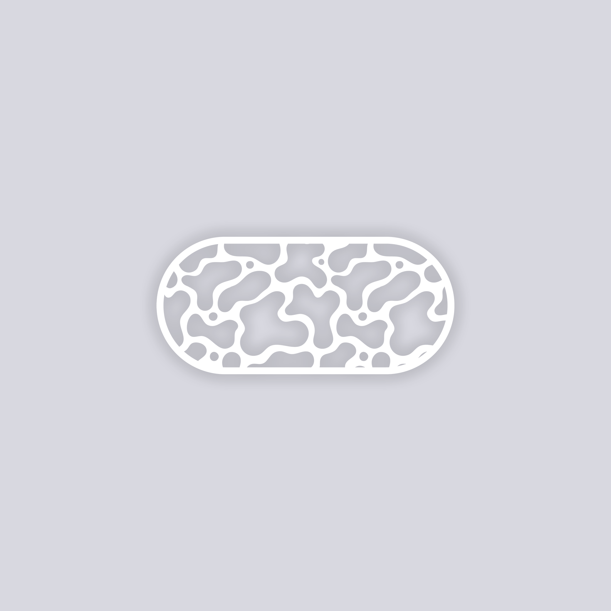 Coral Reef Rounded Rectangle Clay Stencil