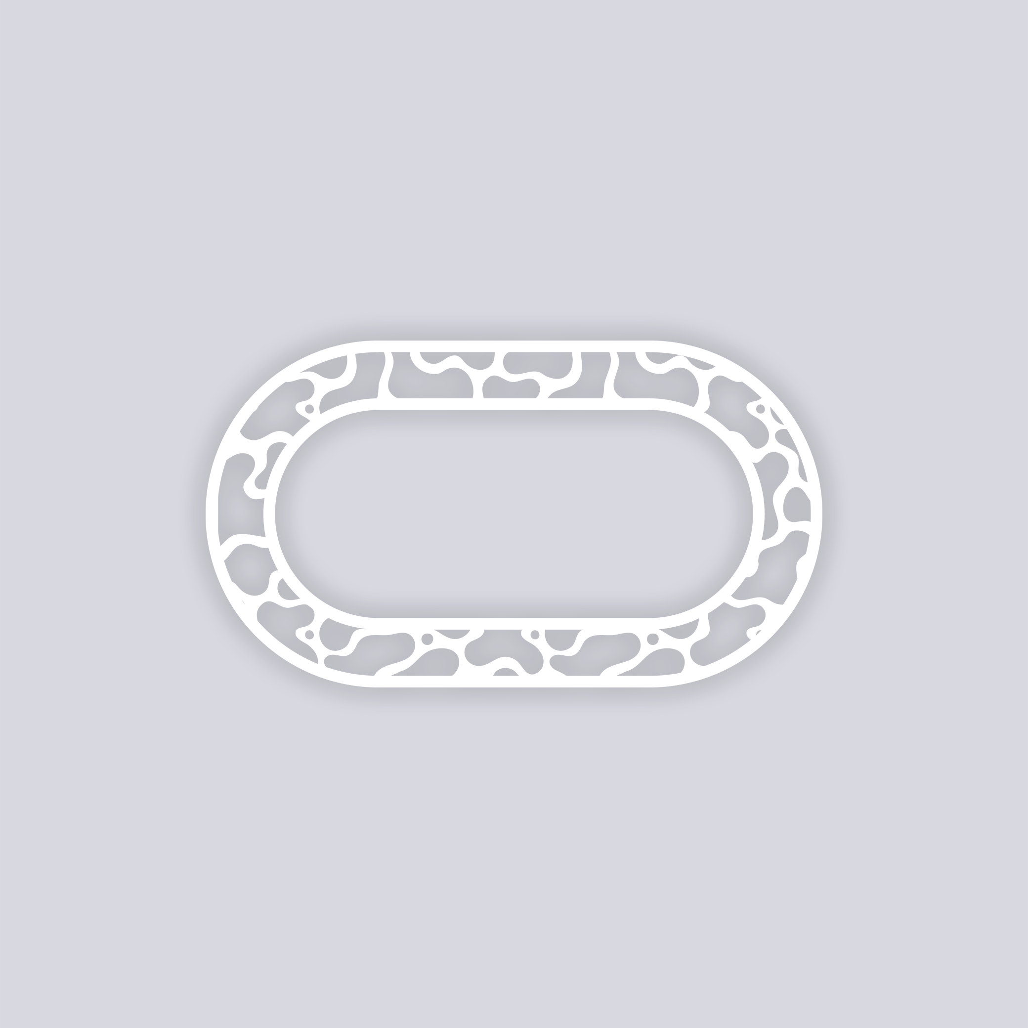 Coral Reef Rounded Rectangle Rim Clay Stencil