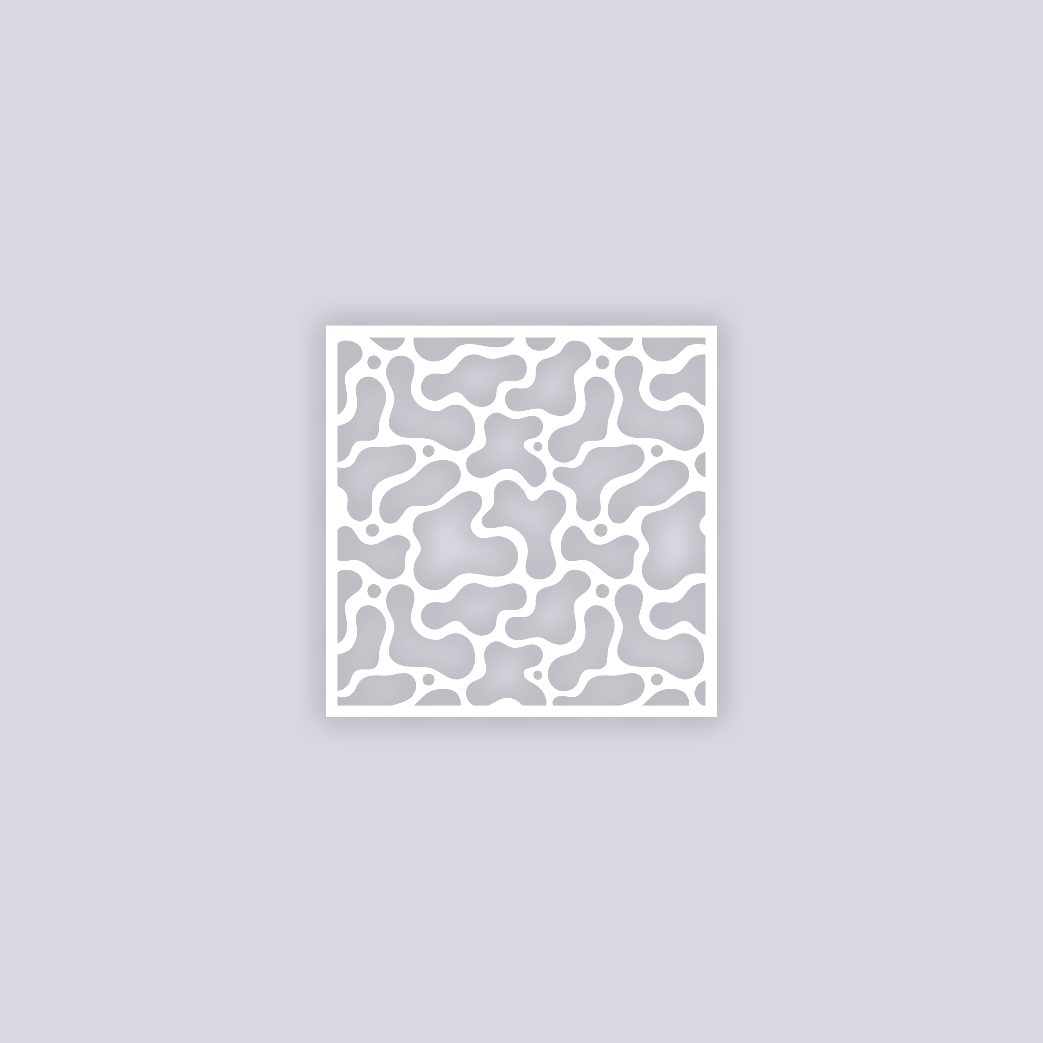 Coral Reef Square Clay Stencil