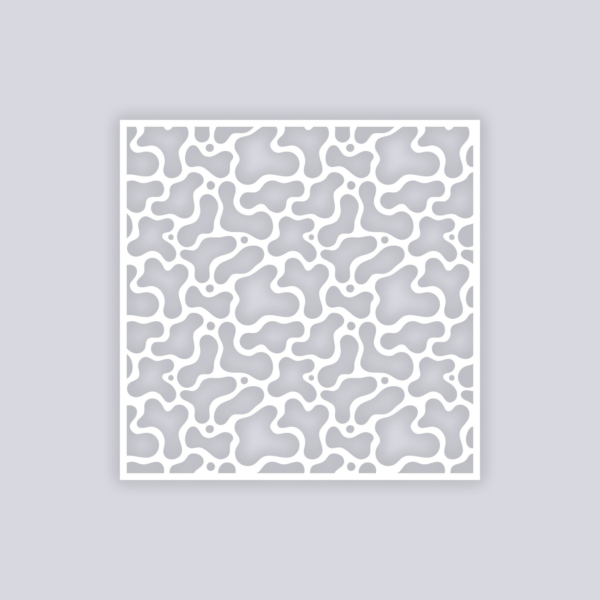 Coral Reef Square Clay Stencil