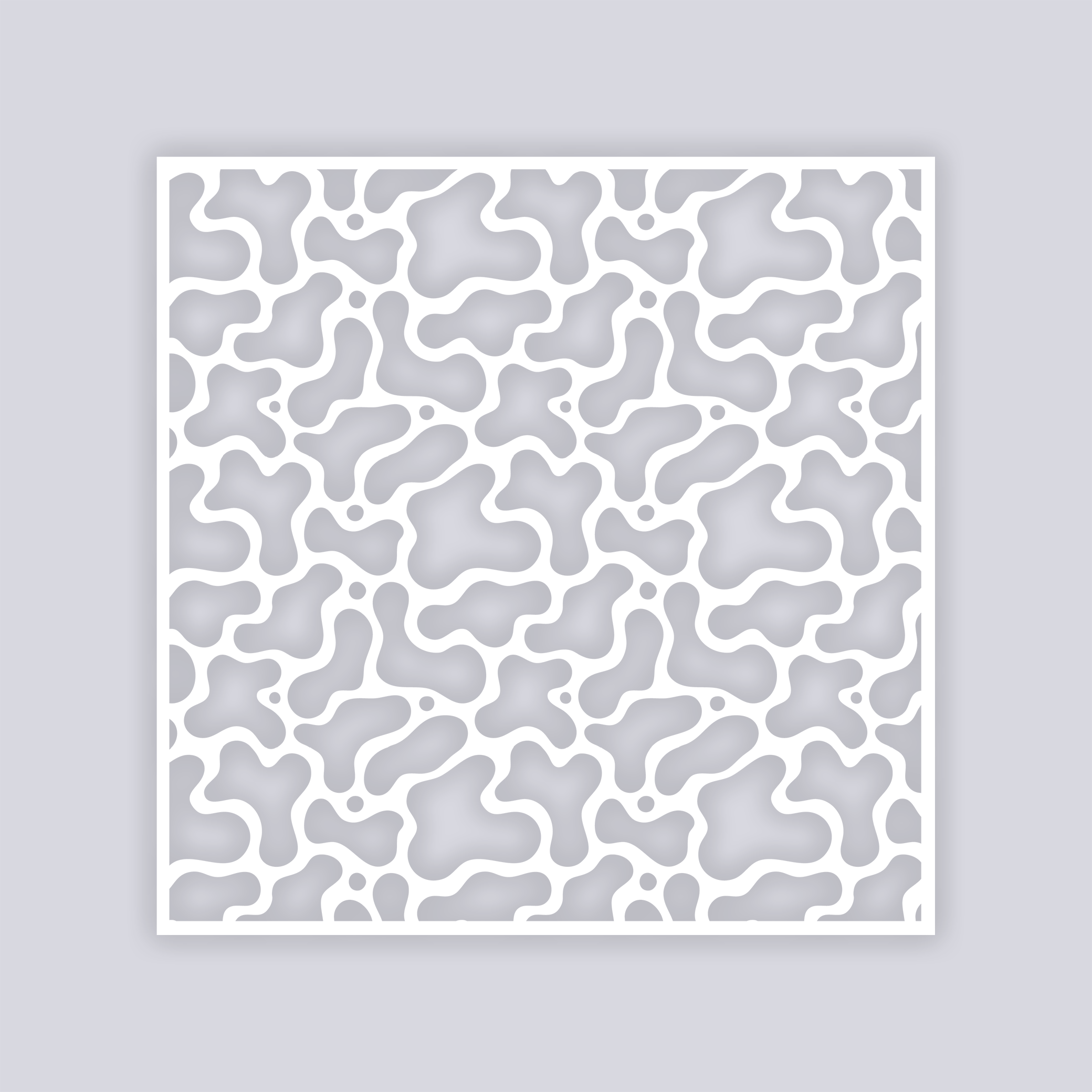 Coral Reef Square Clay Stencil
