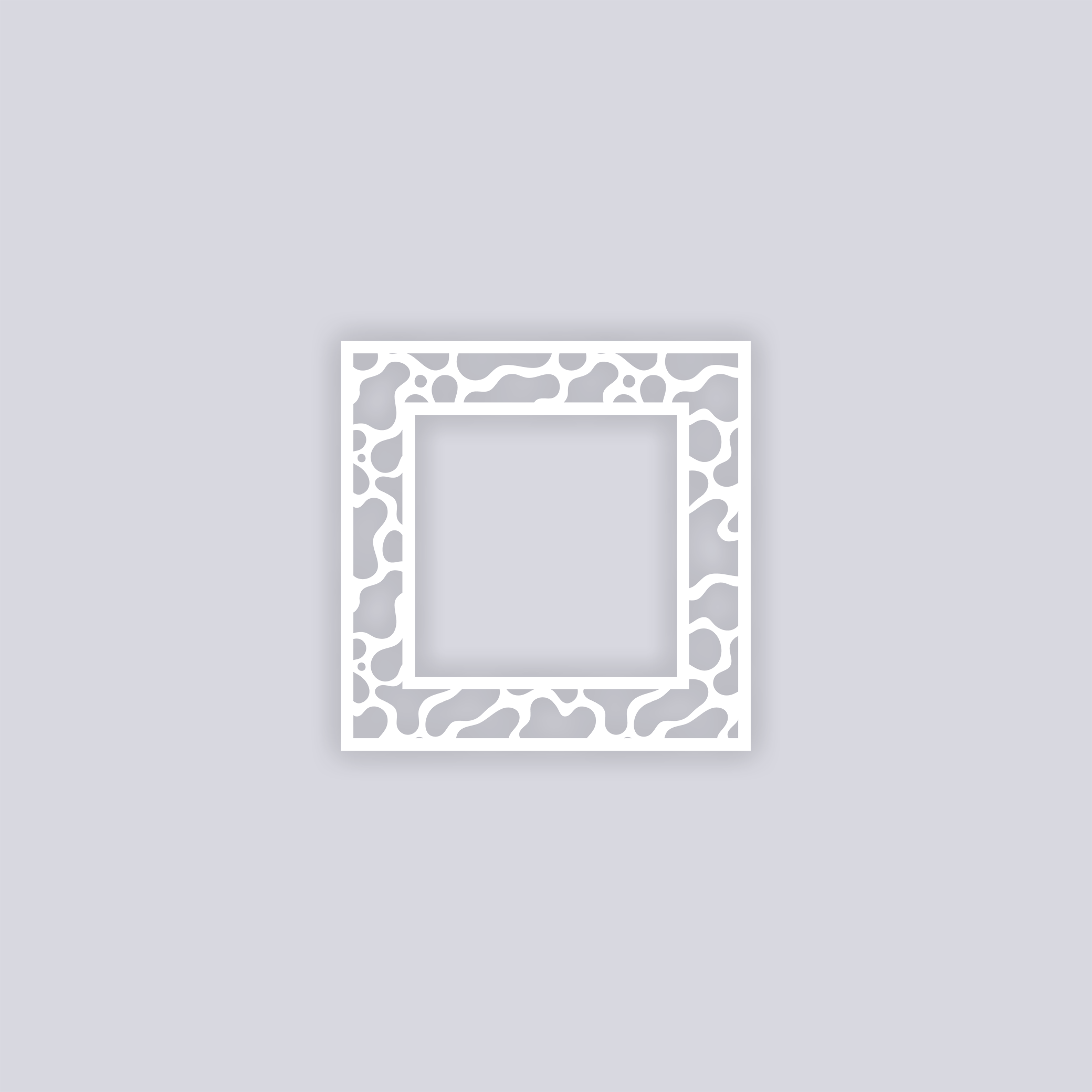 Coral Reef Square Rim Clay Stencil