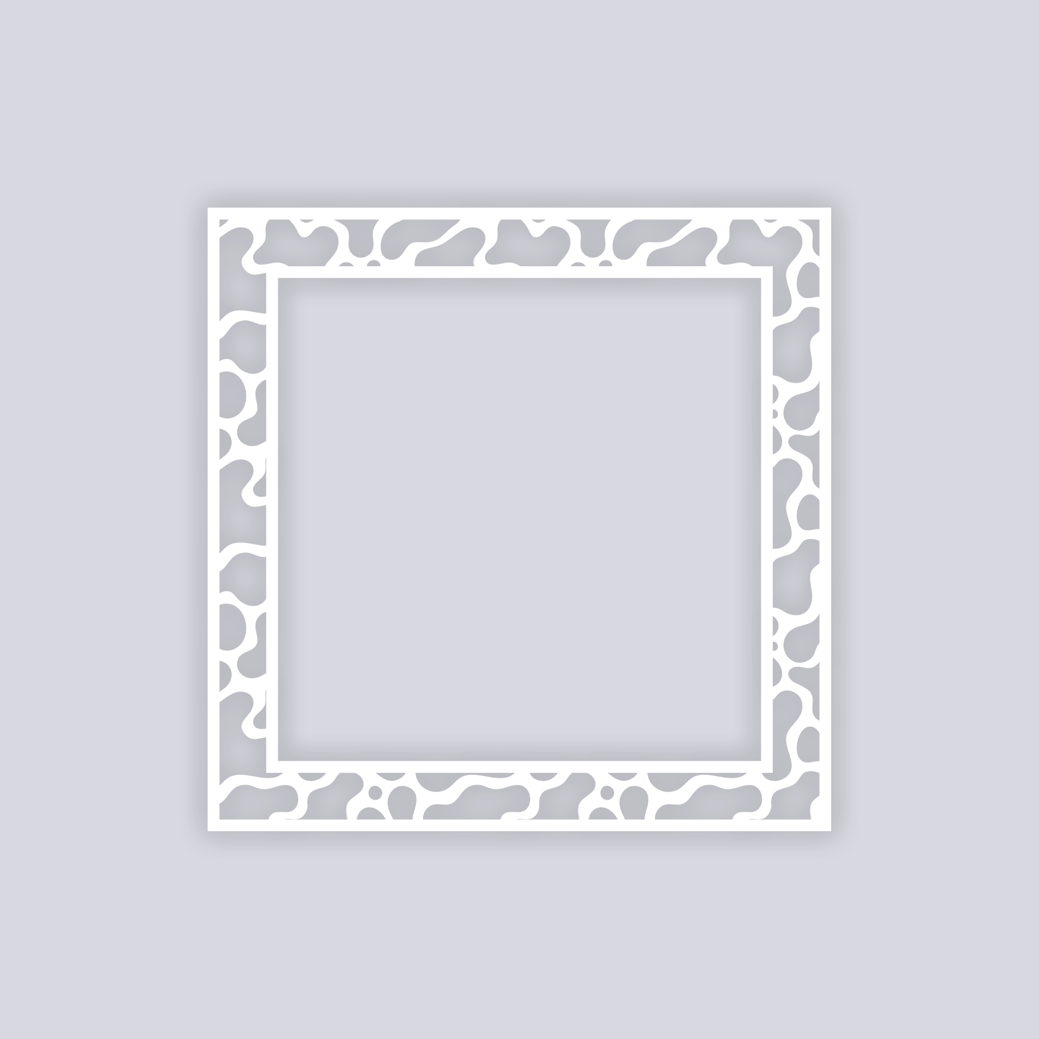 Coral Reef Square Rim Clay Stencil