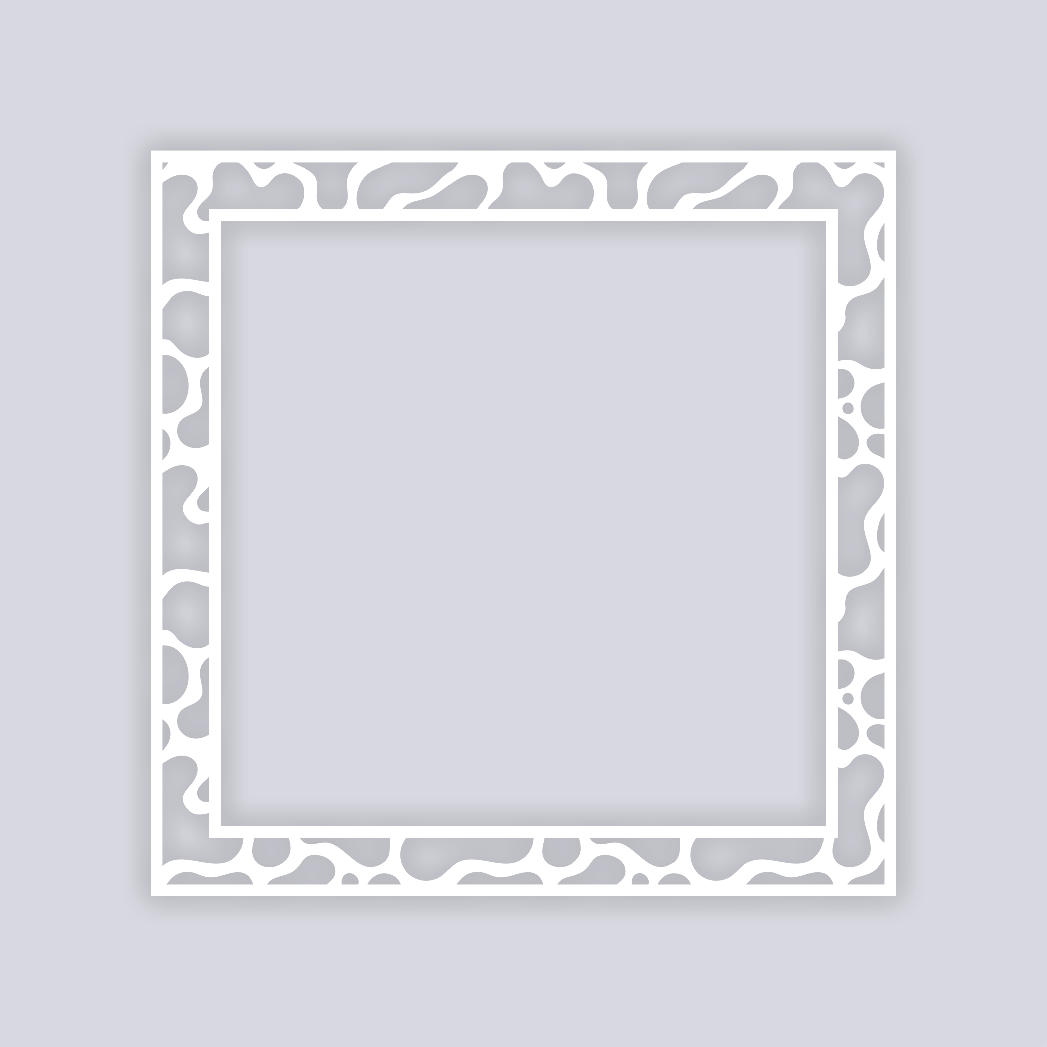 Coral Reef Square Rim Clay Stencil