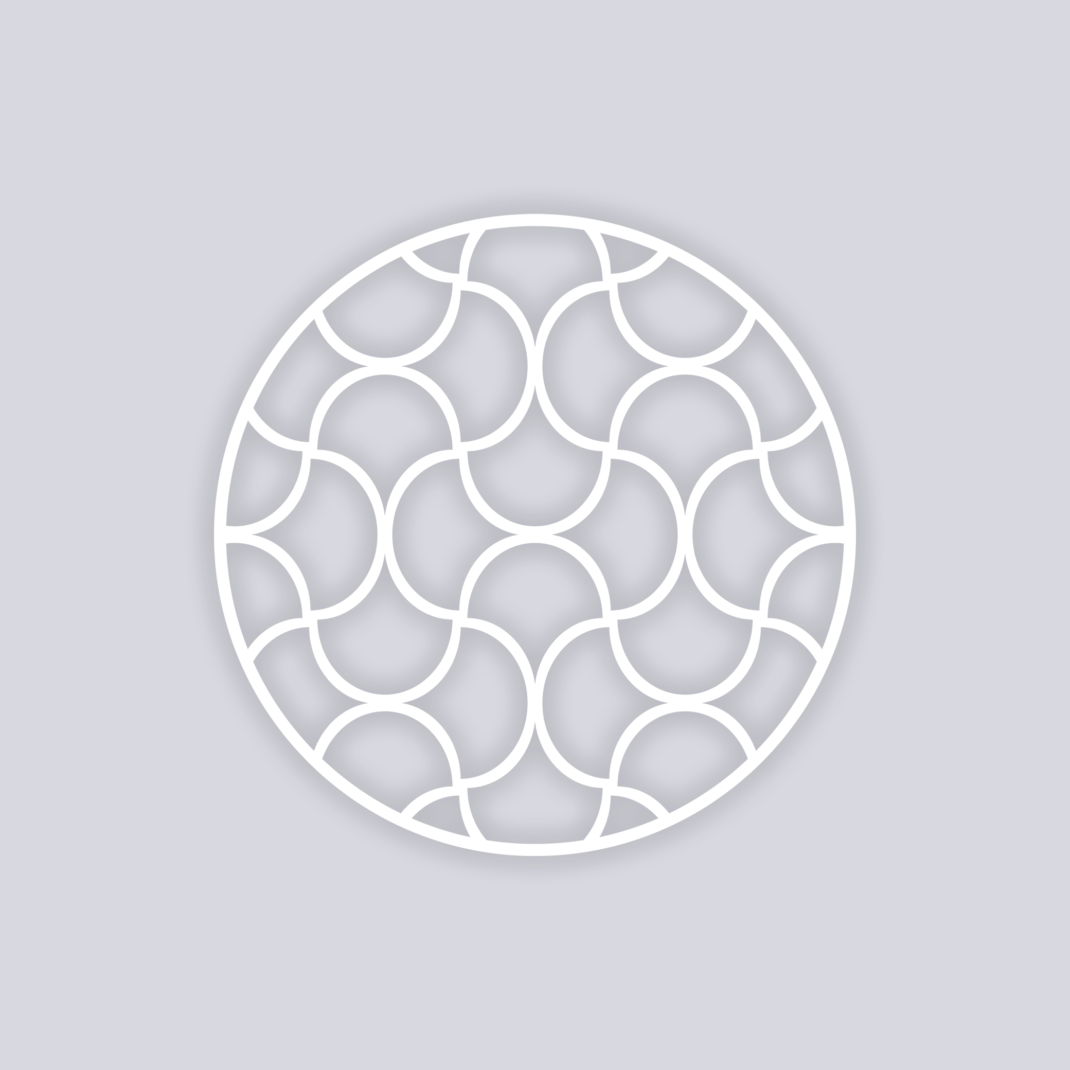 Crescent Moons Circle Clay Stencil