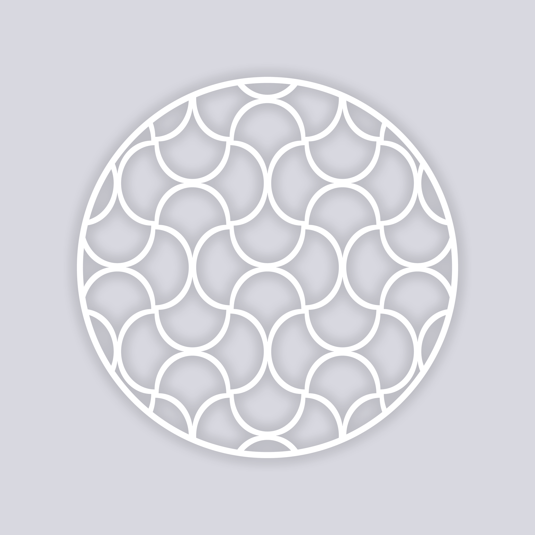 Crescent Moons Circle Clay Stencil
