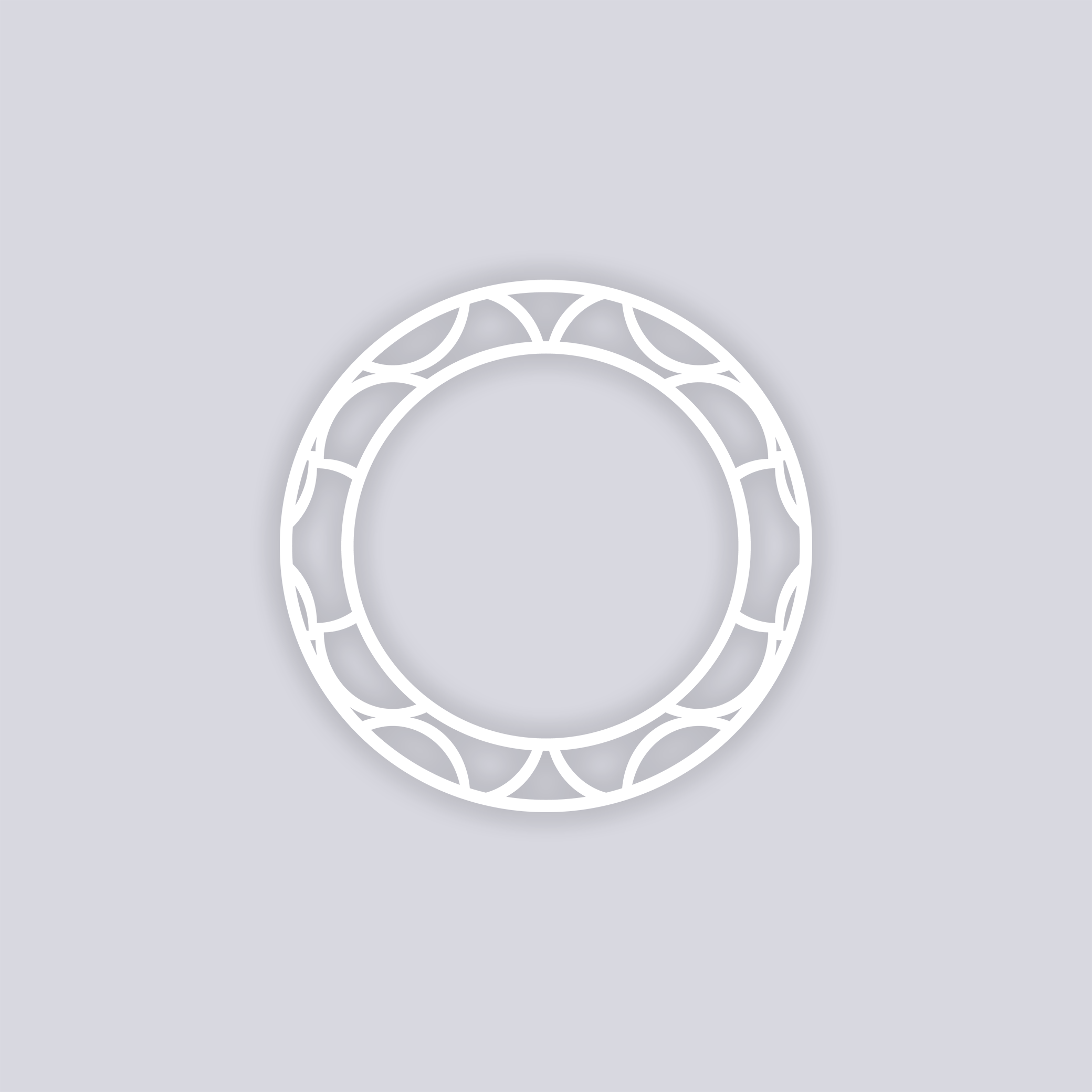 Crescent Moons Circle Rim Clay Stencil