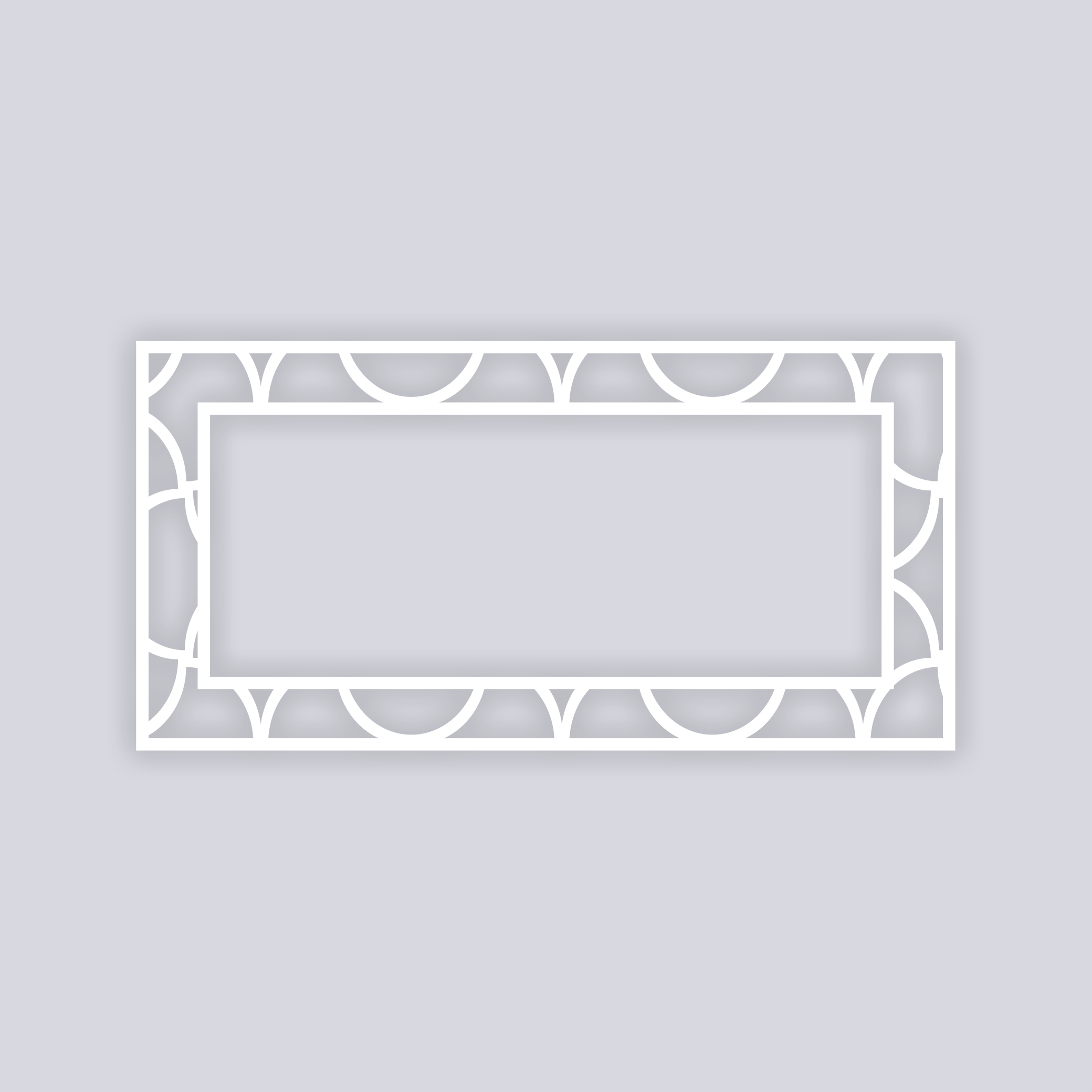 Crescent Moons Rectangle Rim Clay Stencil