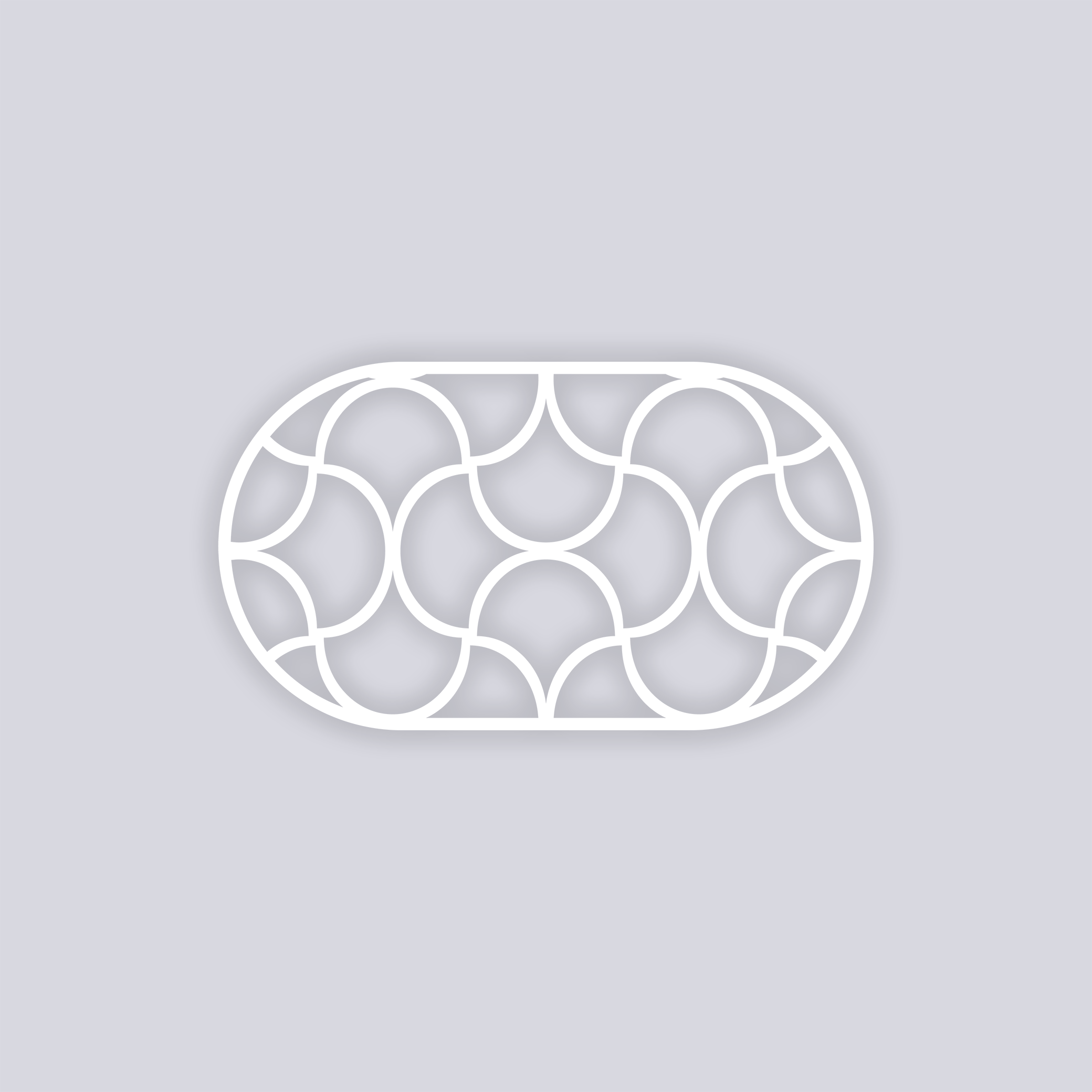Crescent Moons Rounded Rectangle Clay Stencil