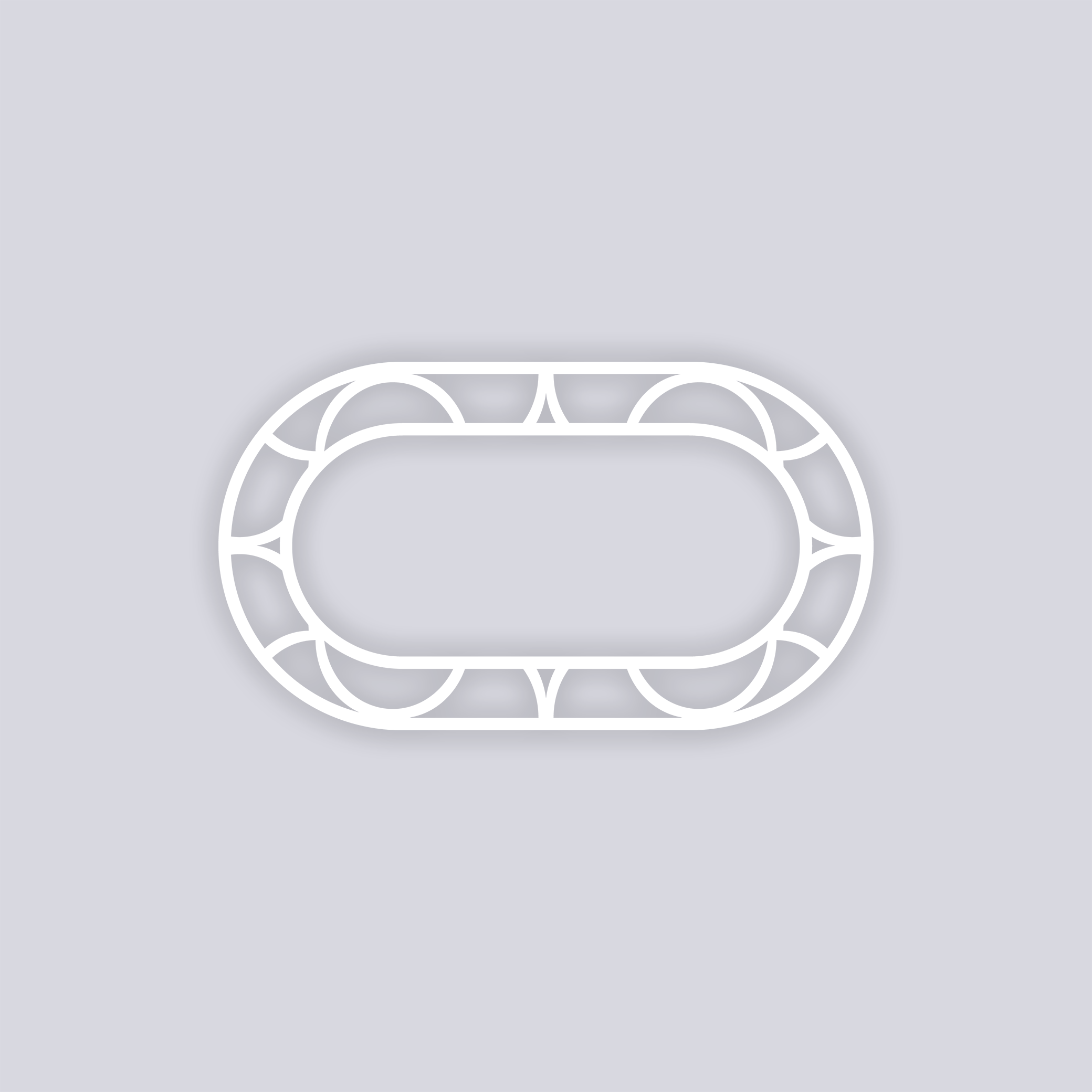 Crescent Moons Rounded Rectangle Rim Clay Stencil