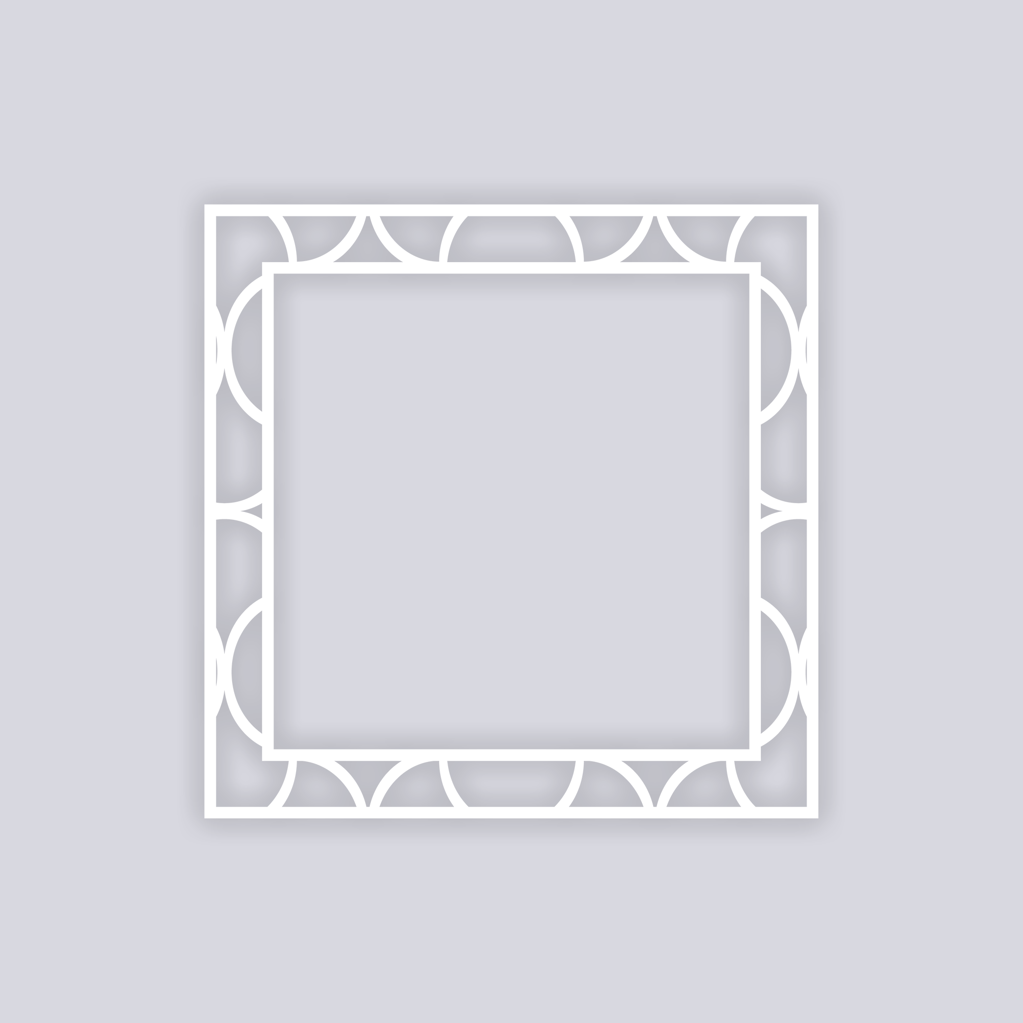 Crescent Moons Square Rim Clay Stencil