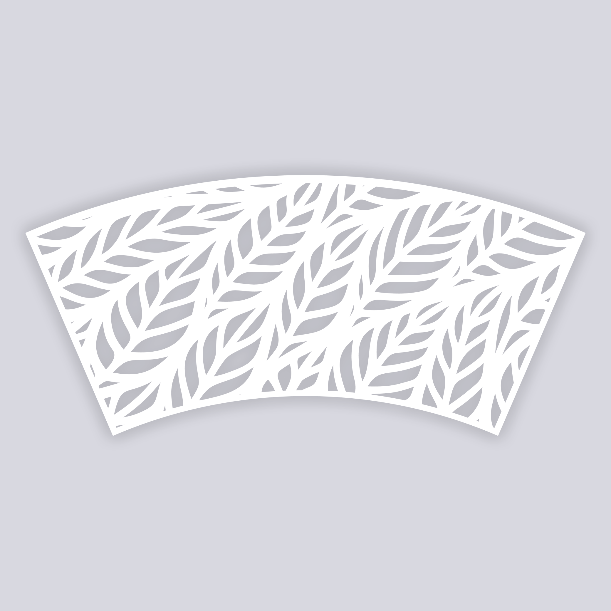 Feather Leaves Lg Cup Clay Stencil