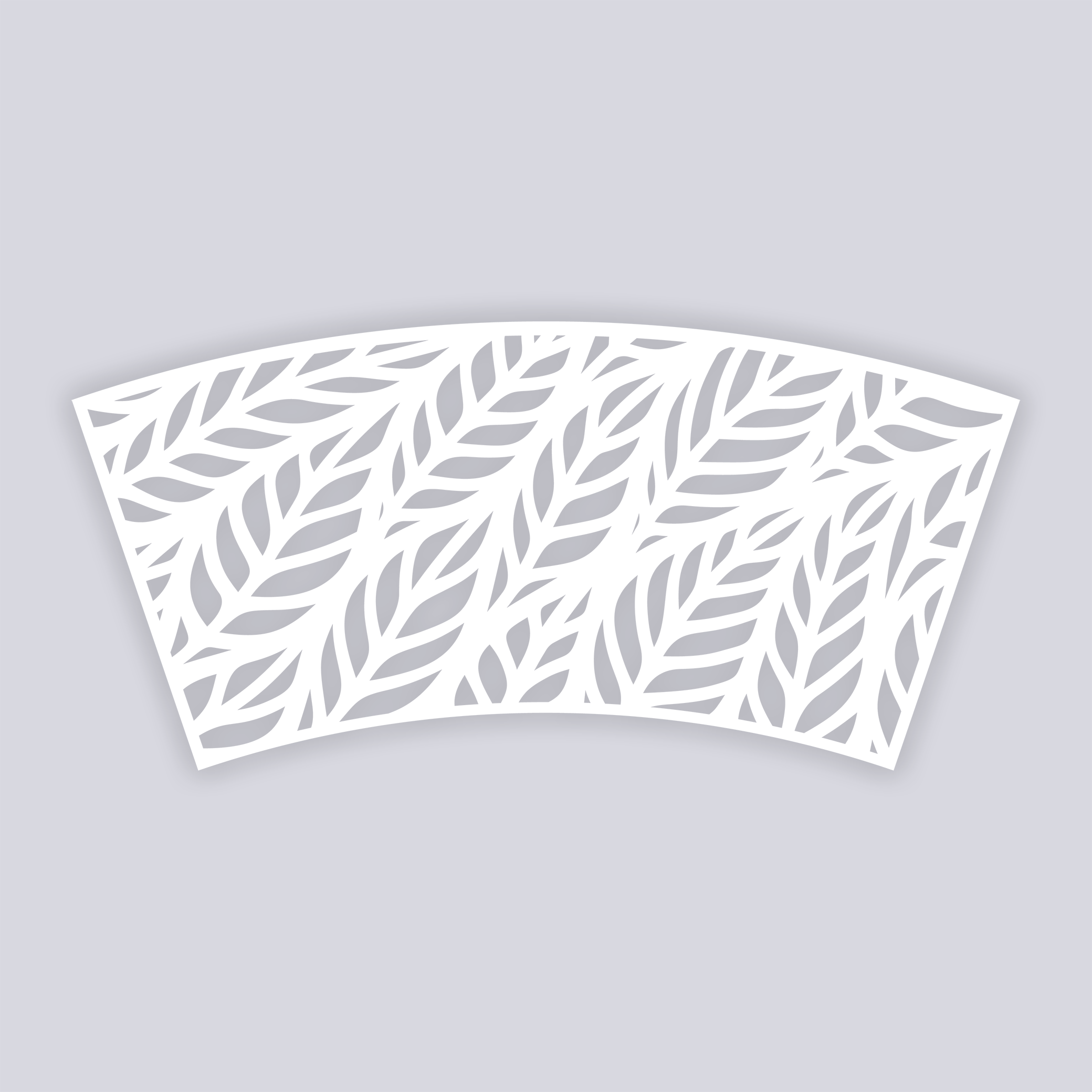 Feather Leaves Lg Cup Clay Stencil
