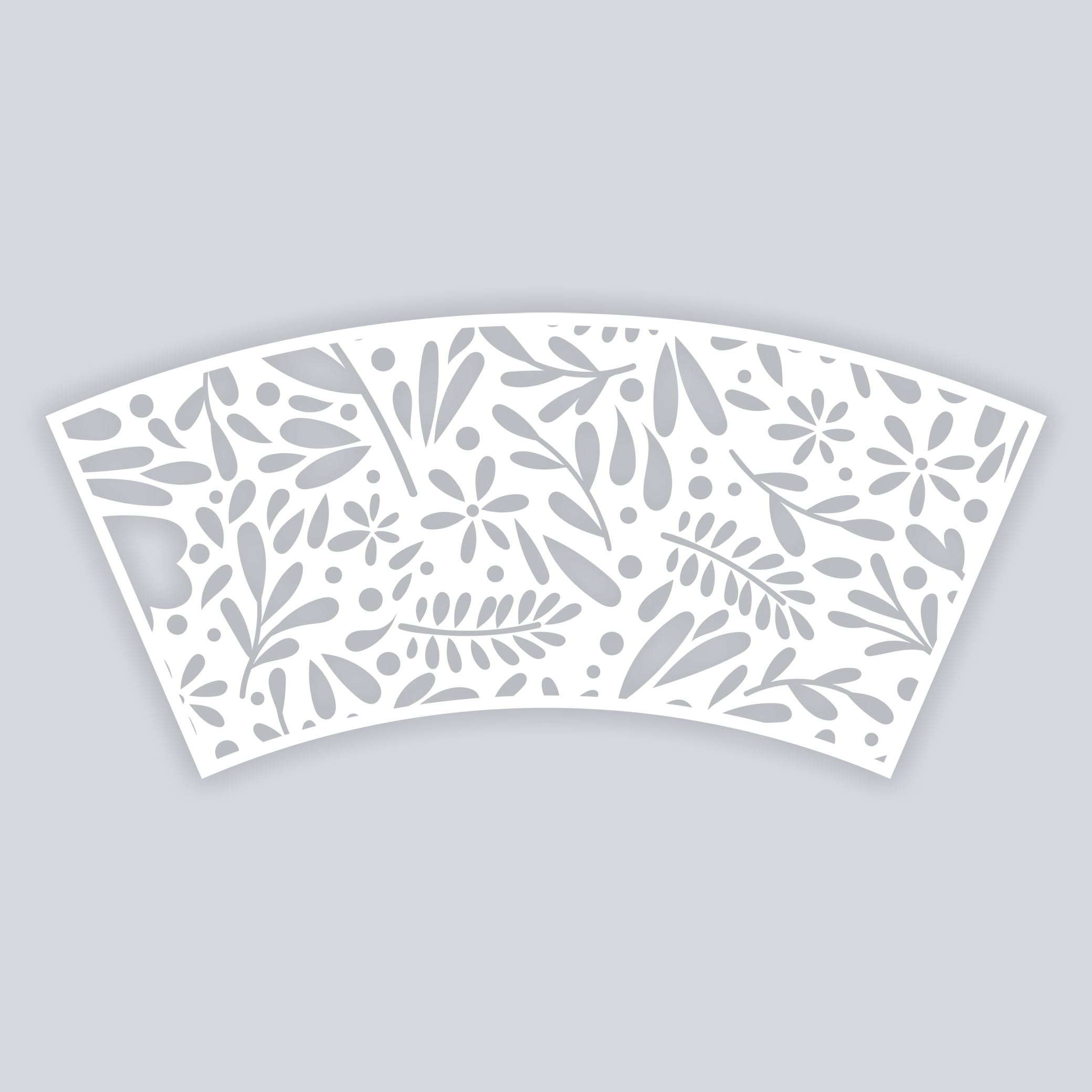 Floral Garden Lg Cup Clay Stencil