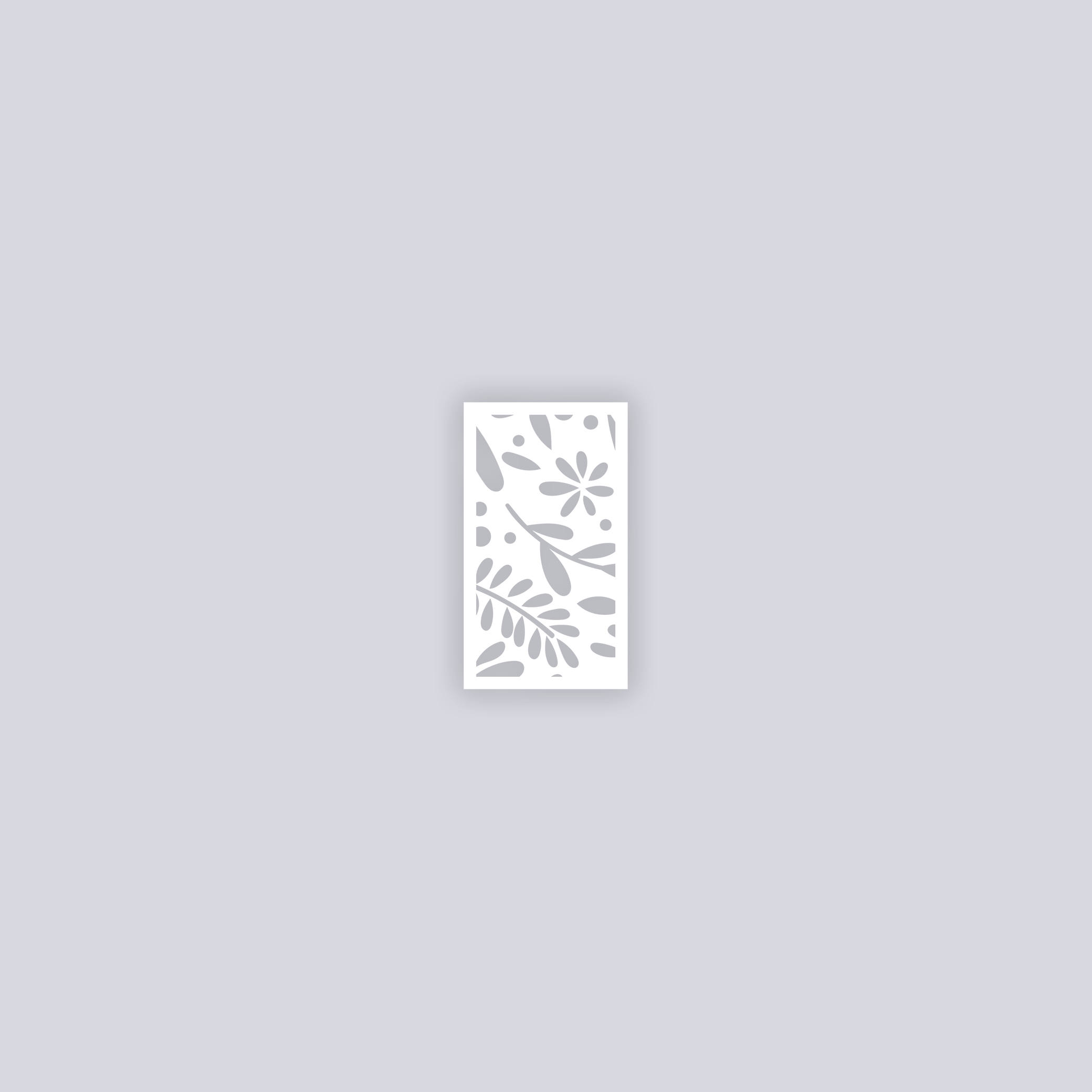 Floral Garden Rectangle Clay Stencil