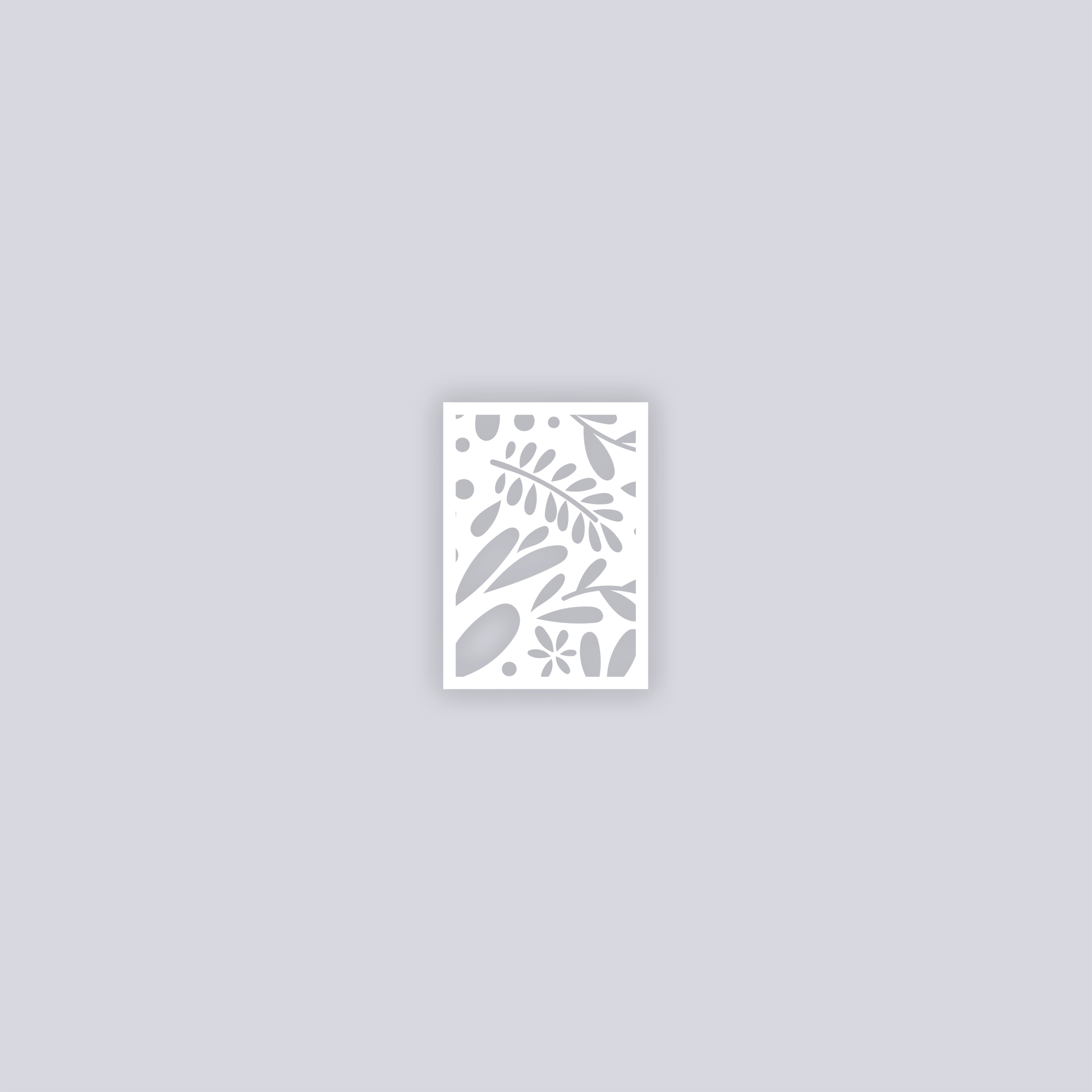 Floral Garden Rectangle Clay Stencil