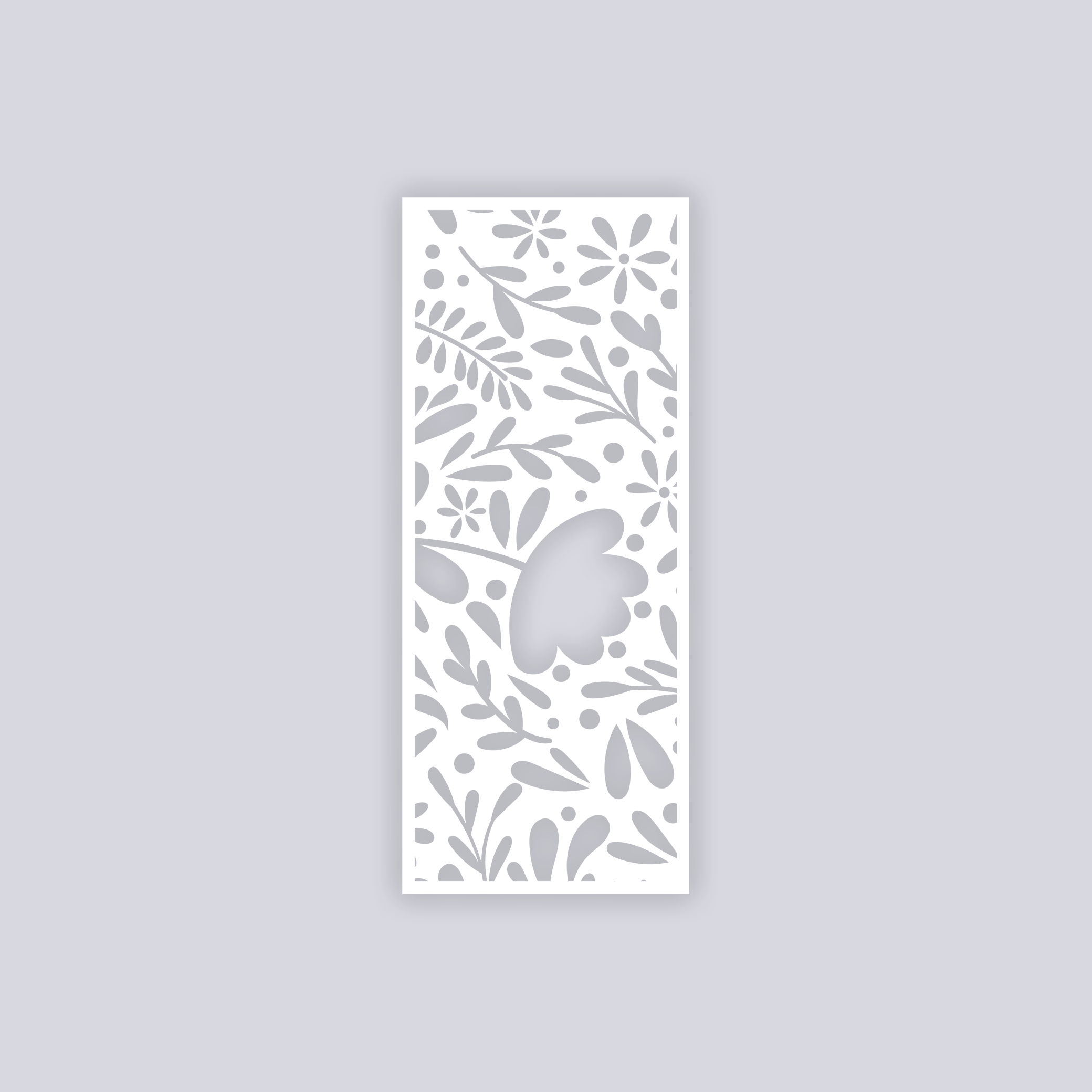 Floral Garden Rectangle Clay Stencil