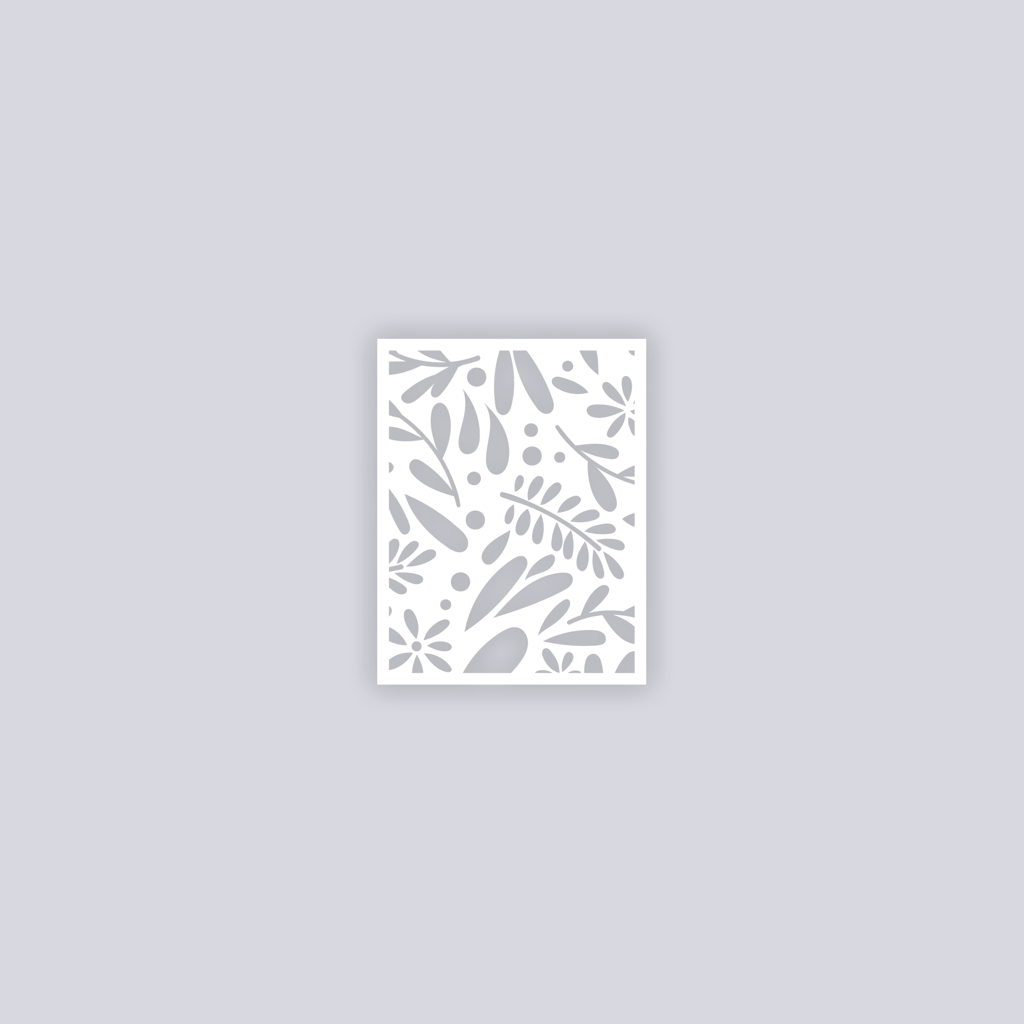 Floral Garden Rectangle Clay Stencil
