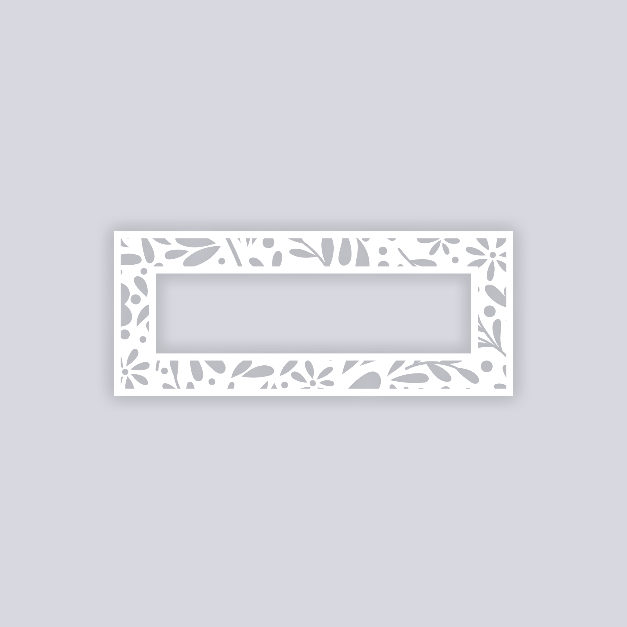 Floral Garden Rectangle Rim Clay Stencil