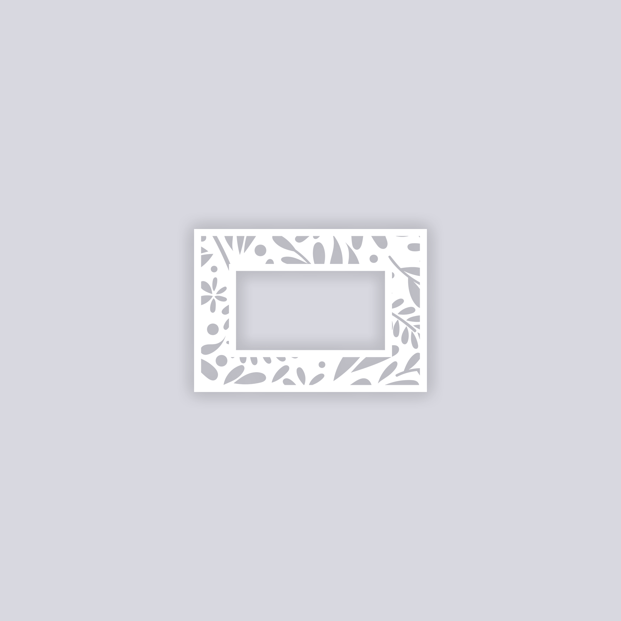 Floral Garden Rectangle Rim Clay Stencil