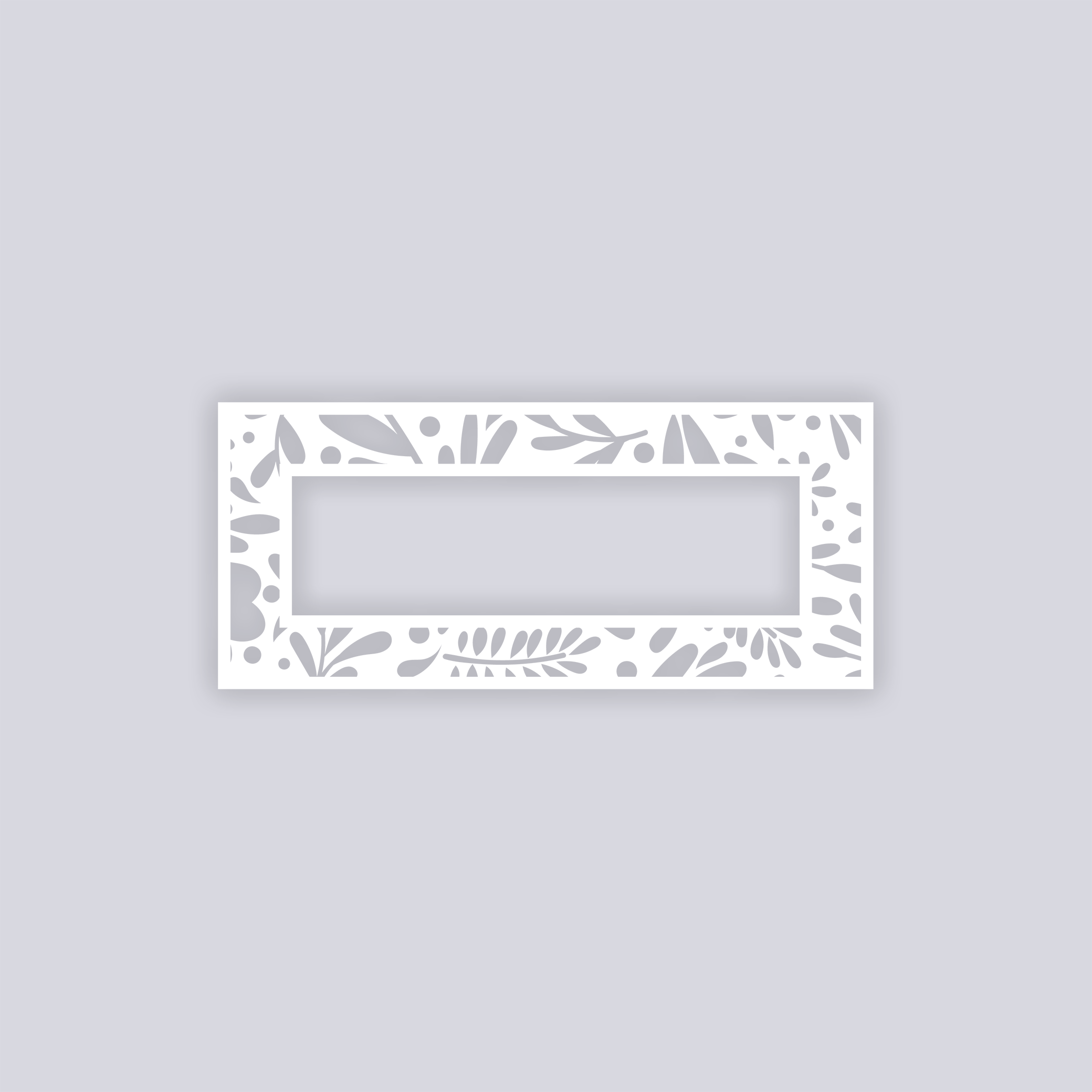 Floral Garden Rectangle Rim Clay Stencil