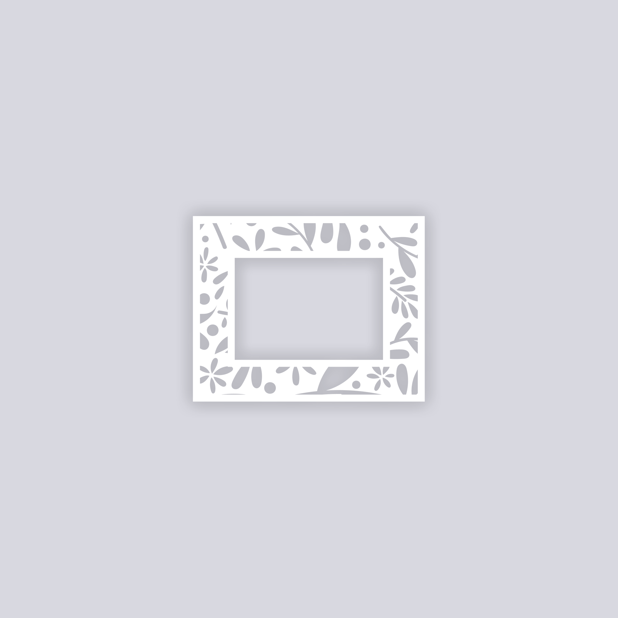 Floral Garden Rectangle Rim Clay Stencil