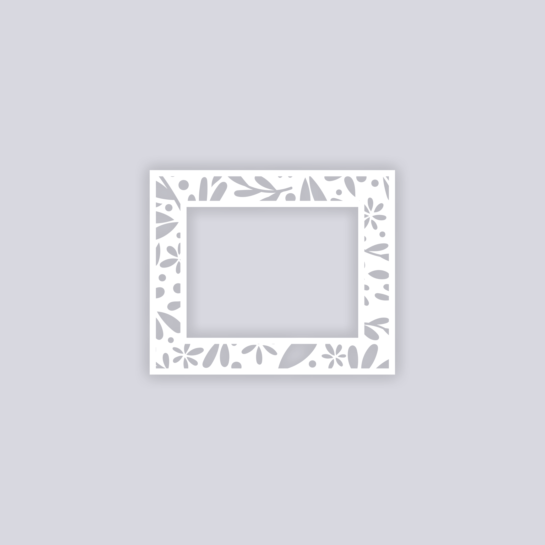 Floral Garden Rectangle Rim Clay Stencil