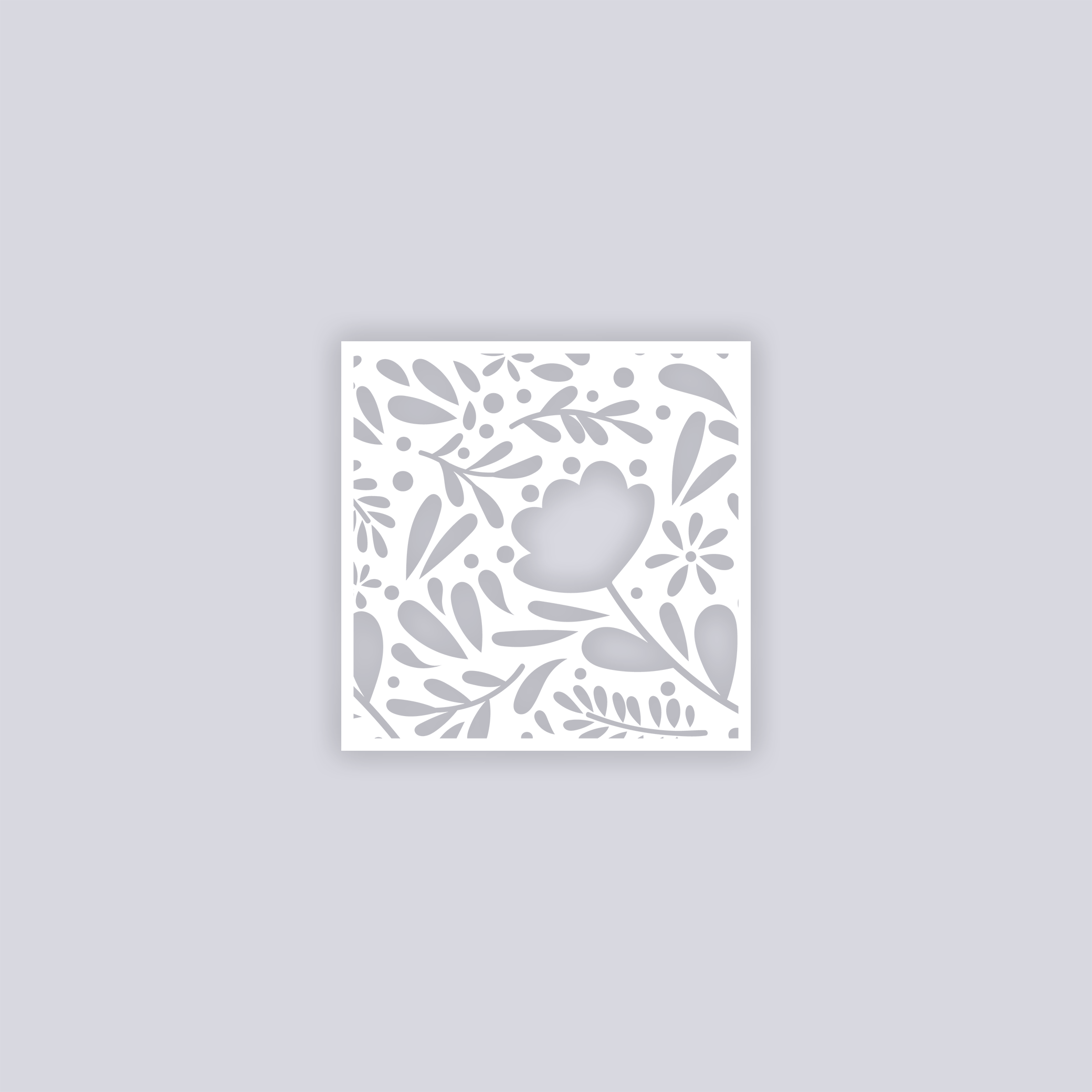Floral Garden Square Clay Stencil