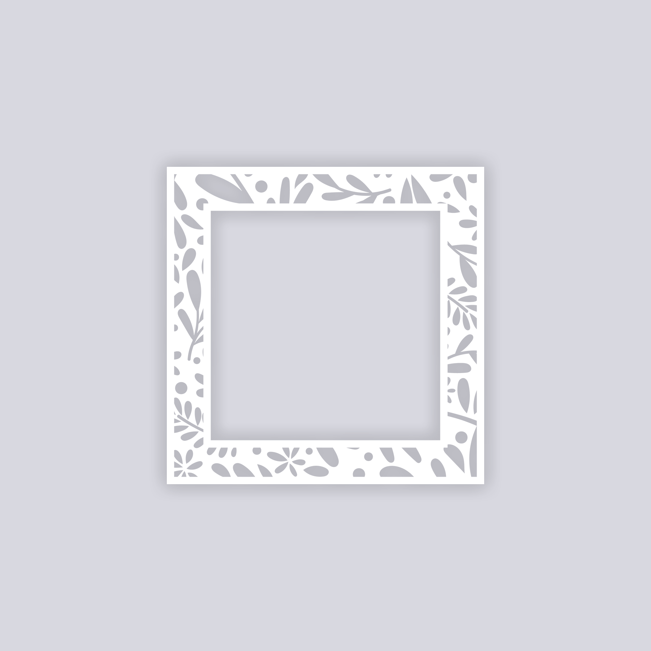 Floral Garden Square Rim Clay Stencil