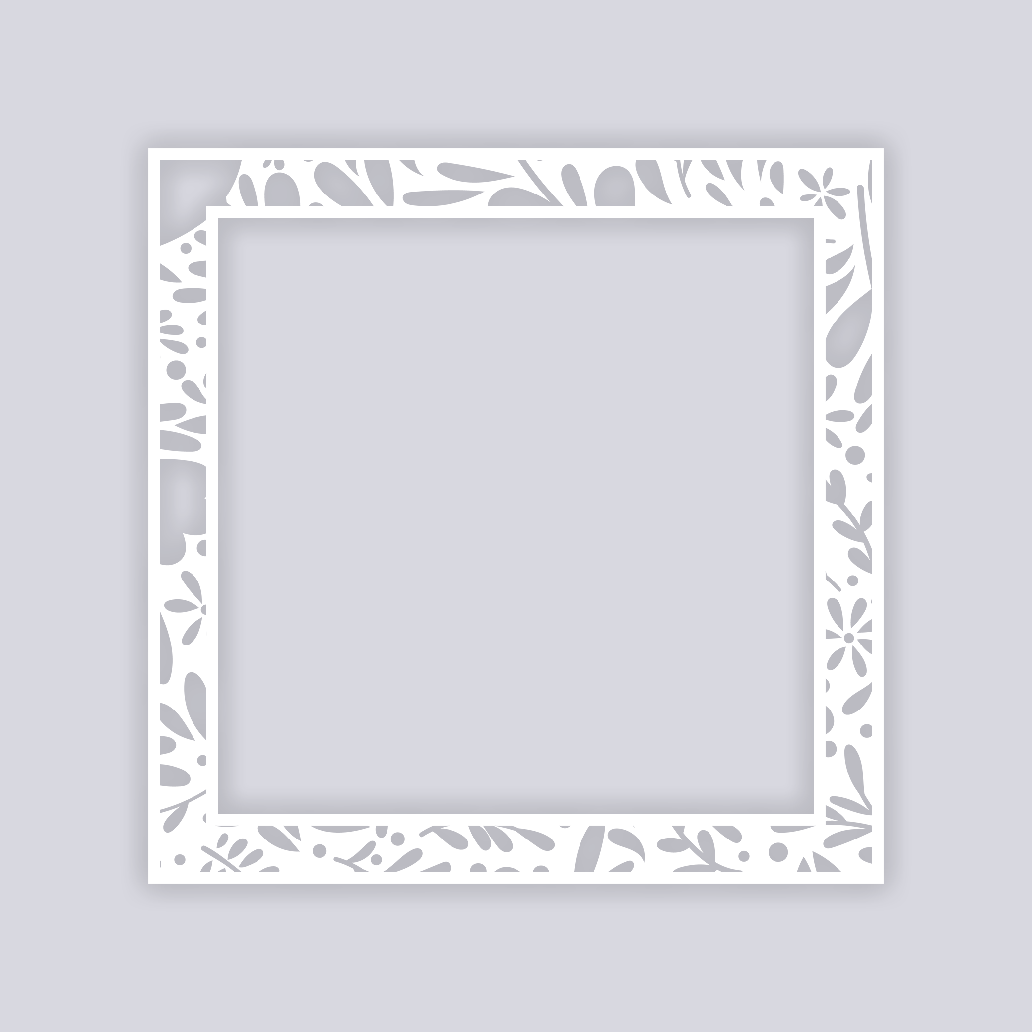 Floral Garden Square Rim Clay Stencil