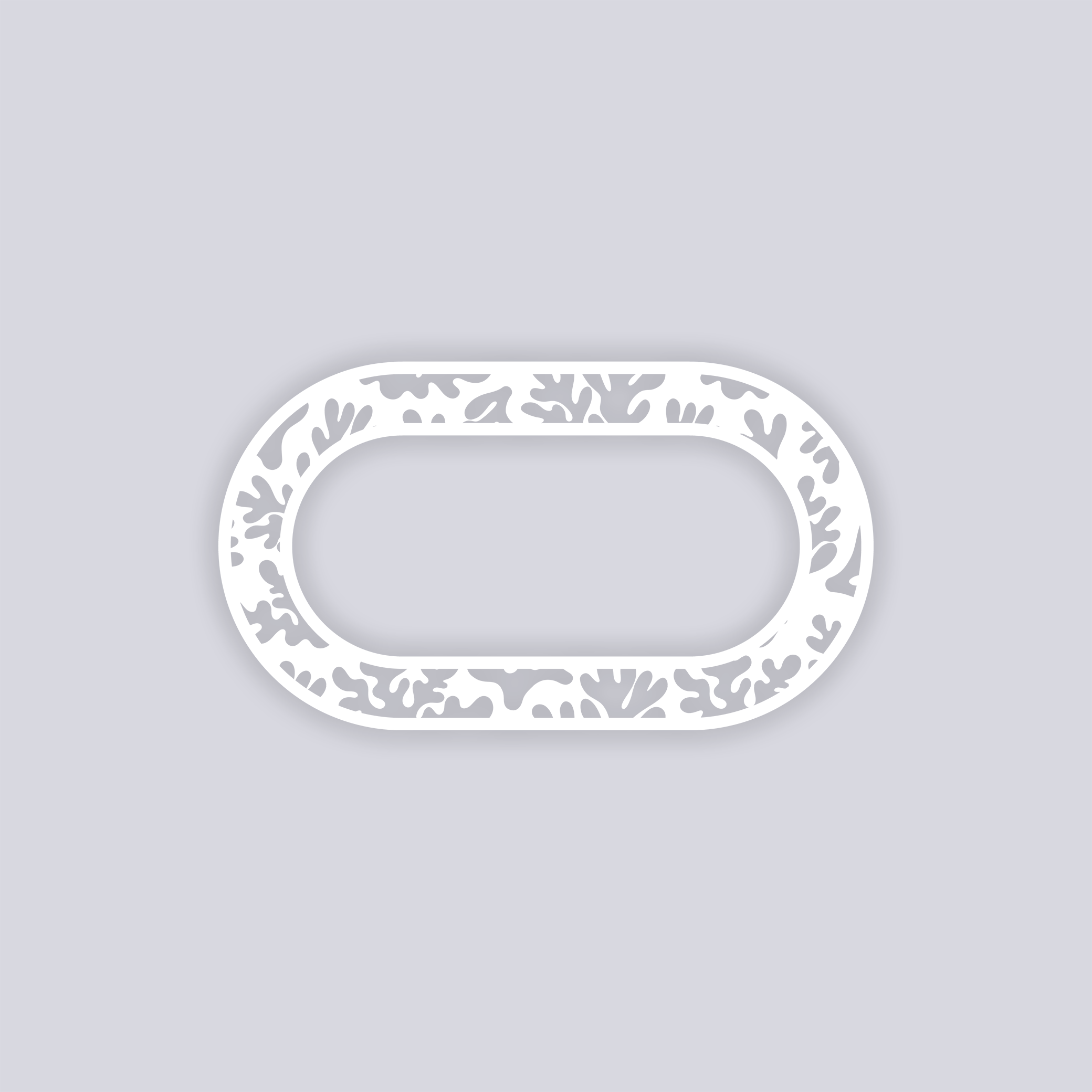 Great Barrier Rounded Rectangle Rim Clay Stencil