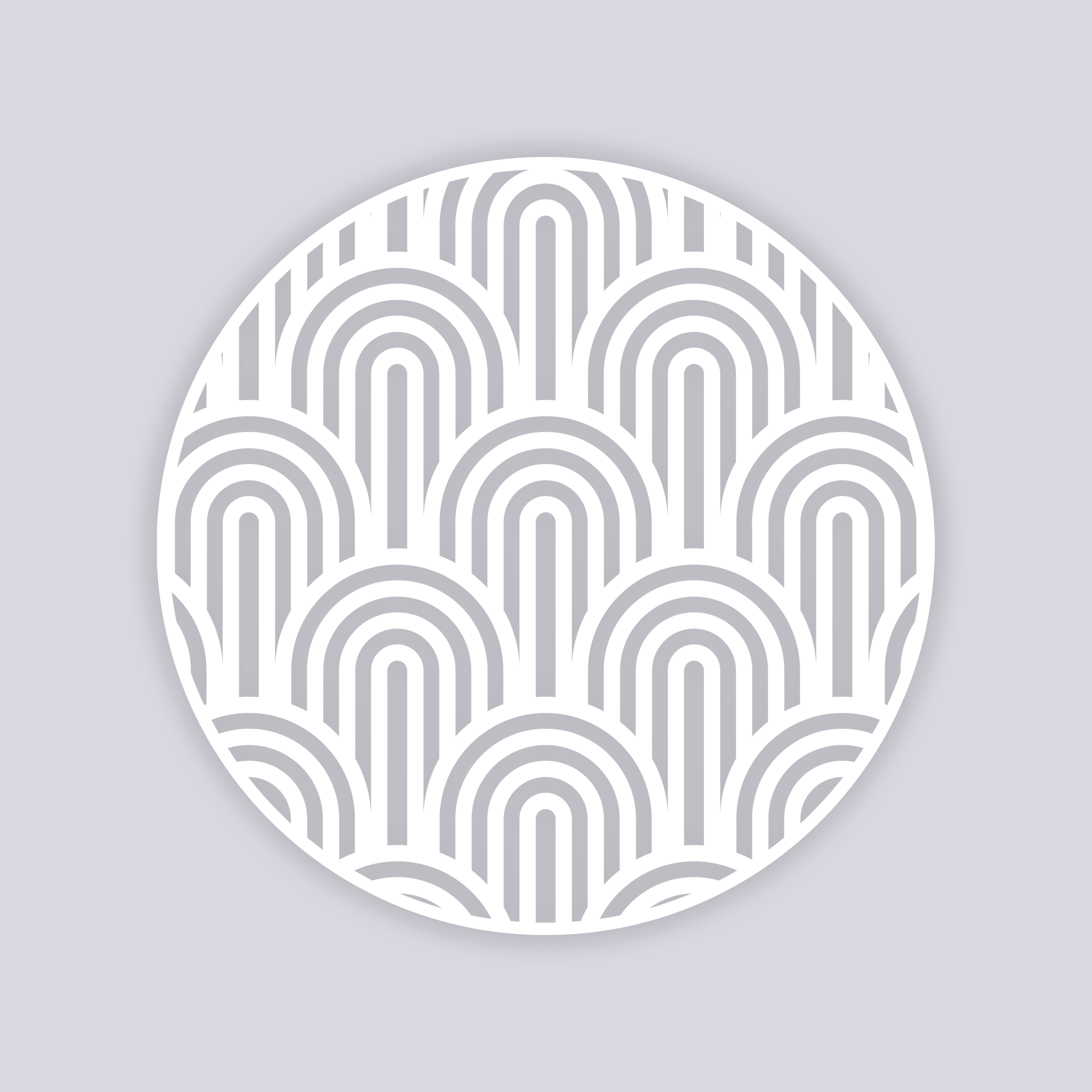 Groovy Loops Circle Clay Stencil