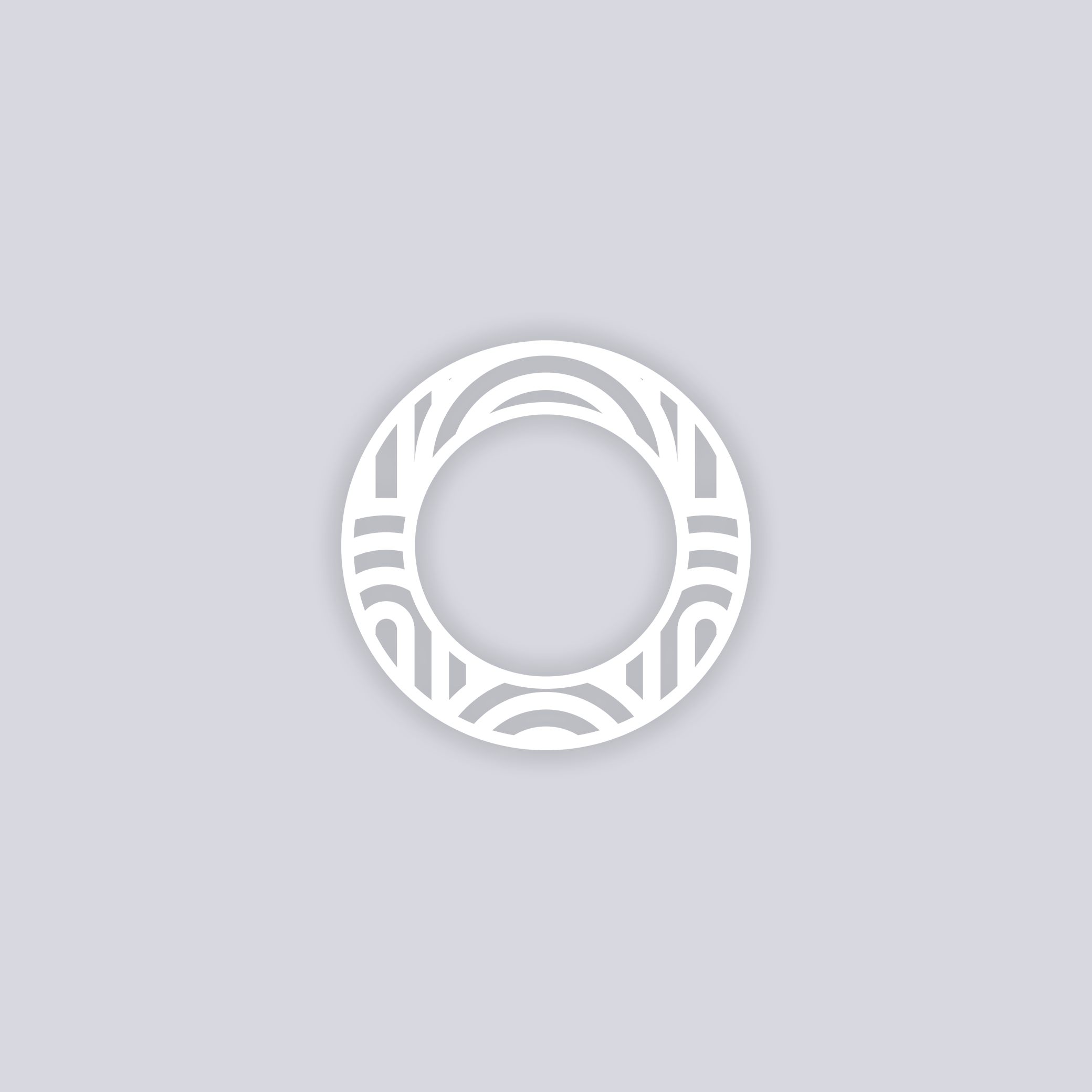 Groovy Loops Circle Rim Clay Stencil