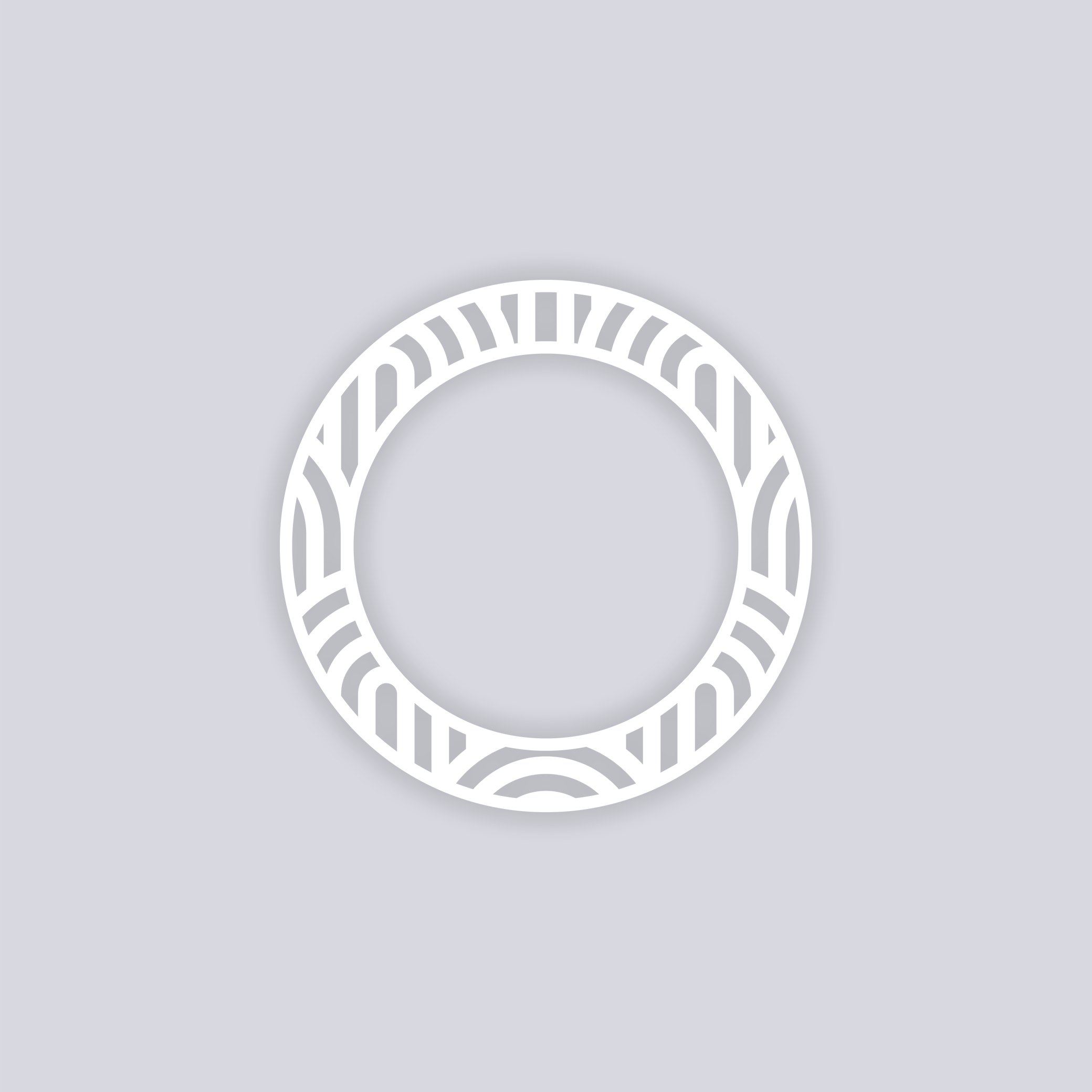 Groovy Loops Circle Rim Clay Stencil