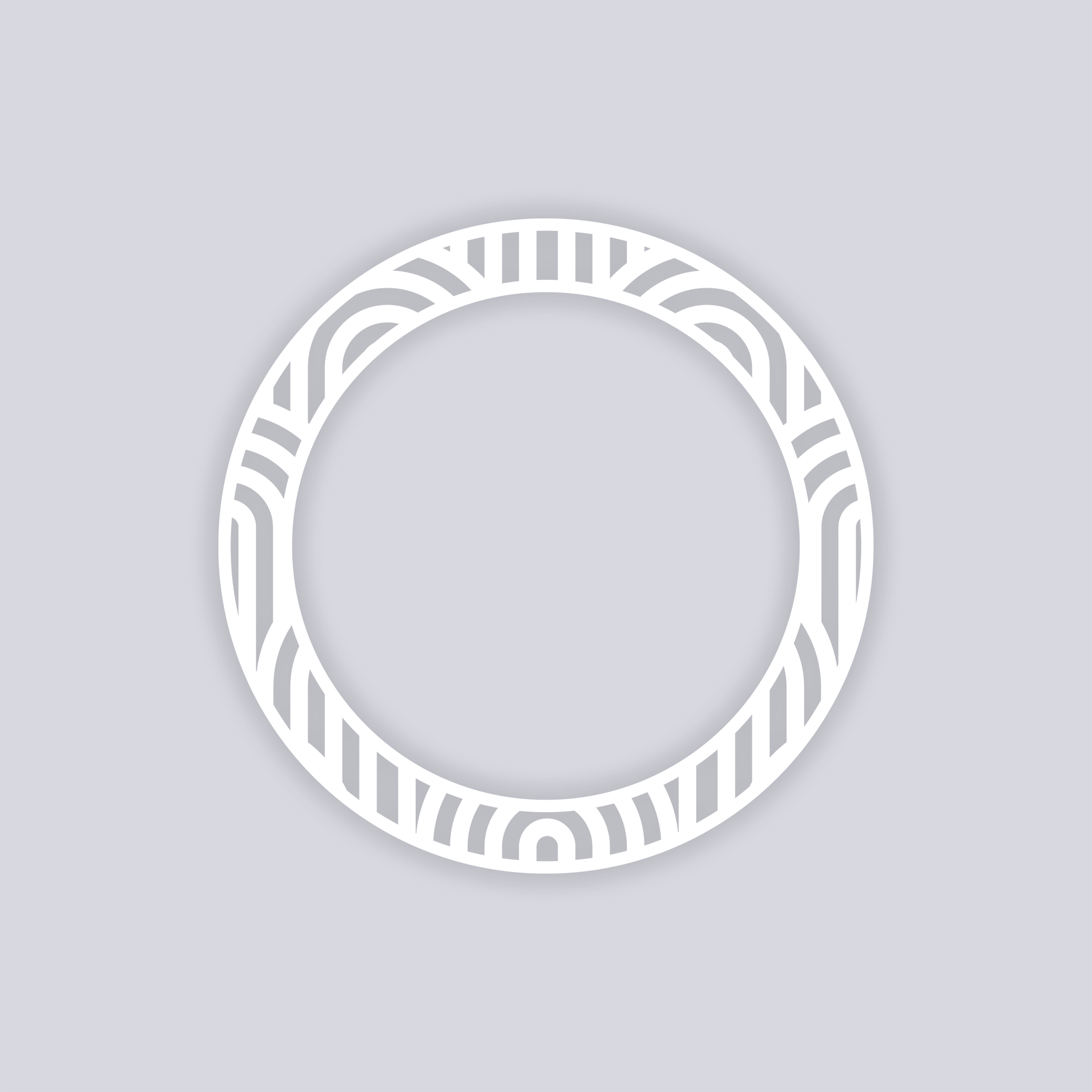 Groovy Loops Circle Rim Clay Stencil