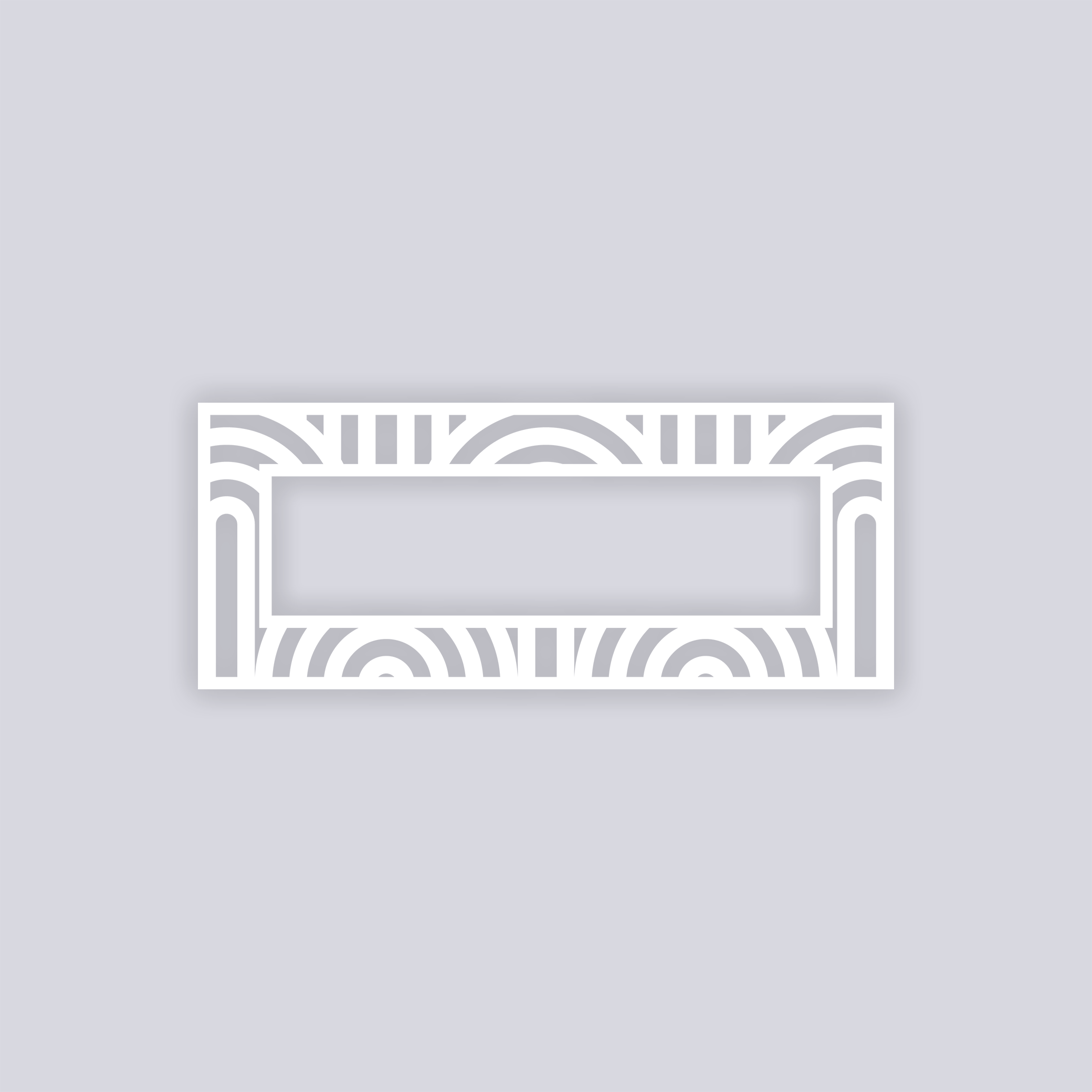 Groovy Loops Rectangle Rim Clay Stencil