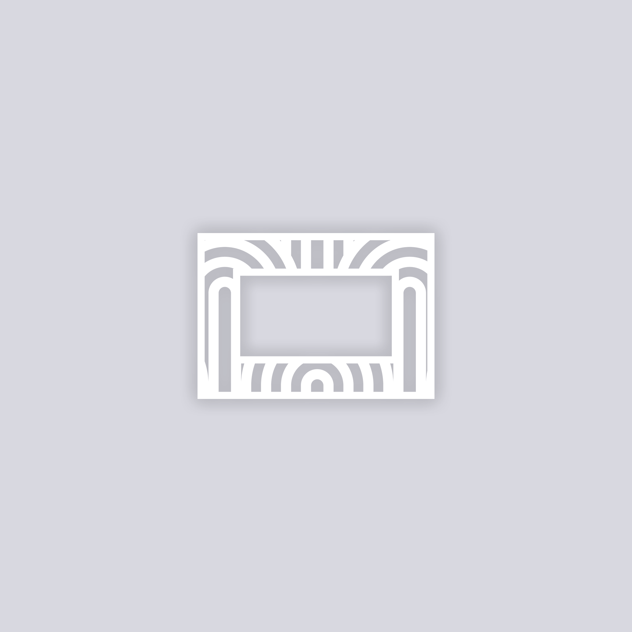 Groovy Loops Rectangle Rim Clay Stencil