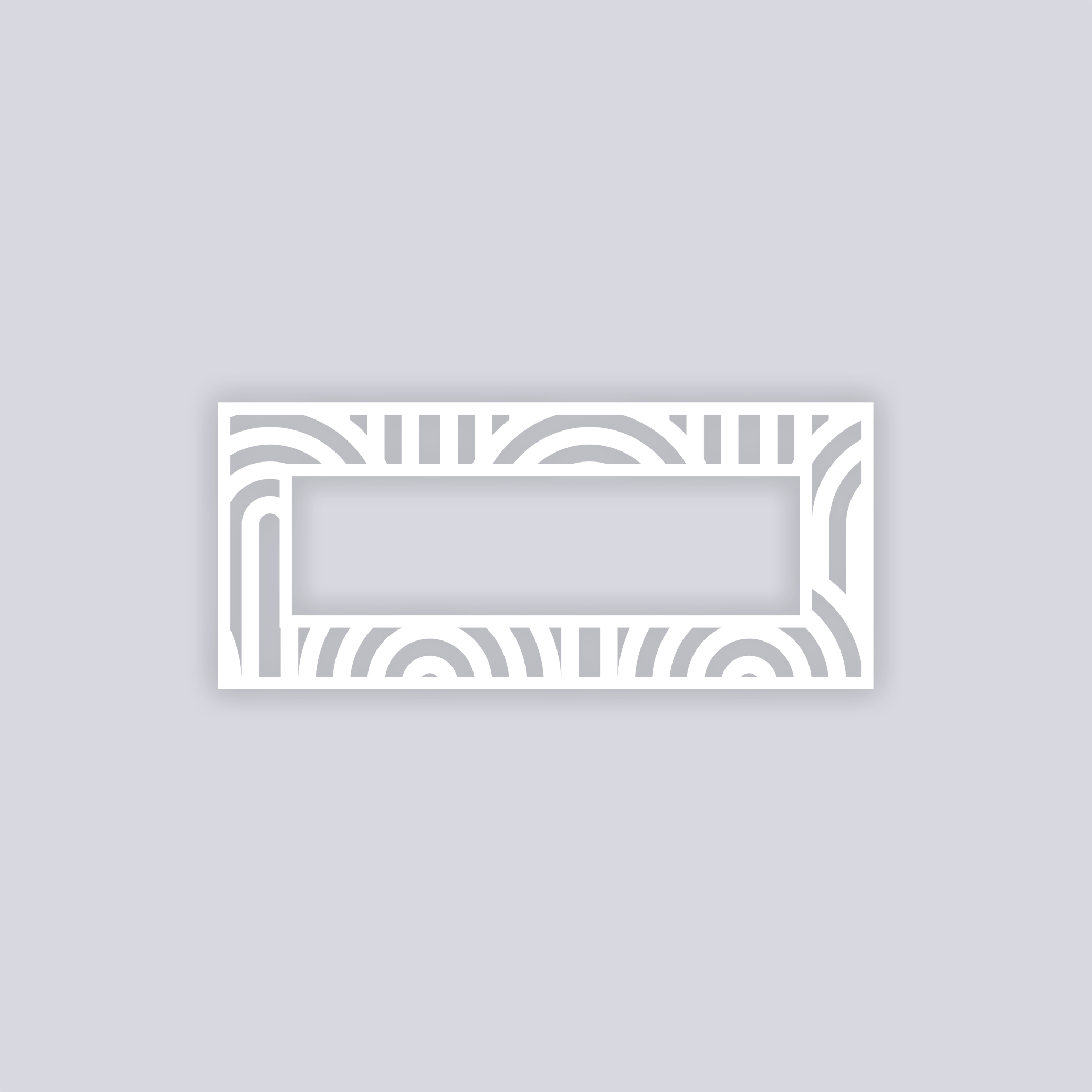 Groovy Loops Rectangle Rim Clay Stencil