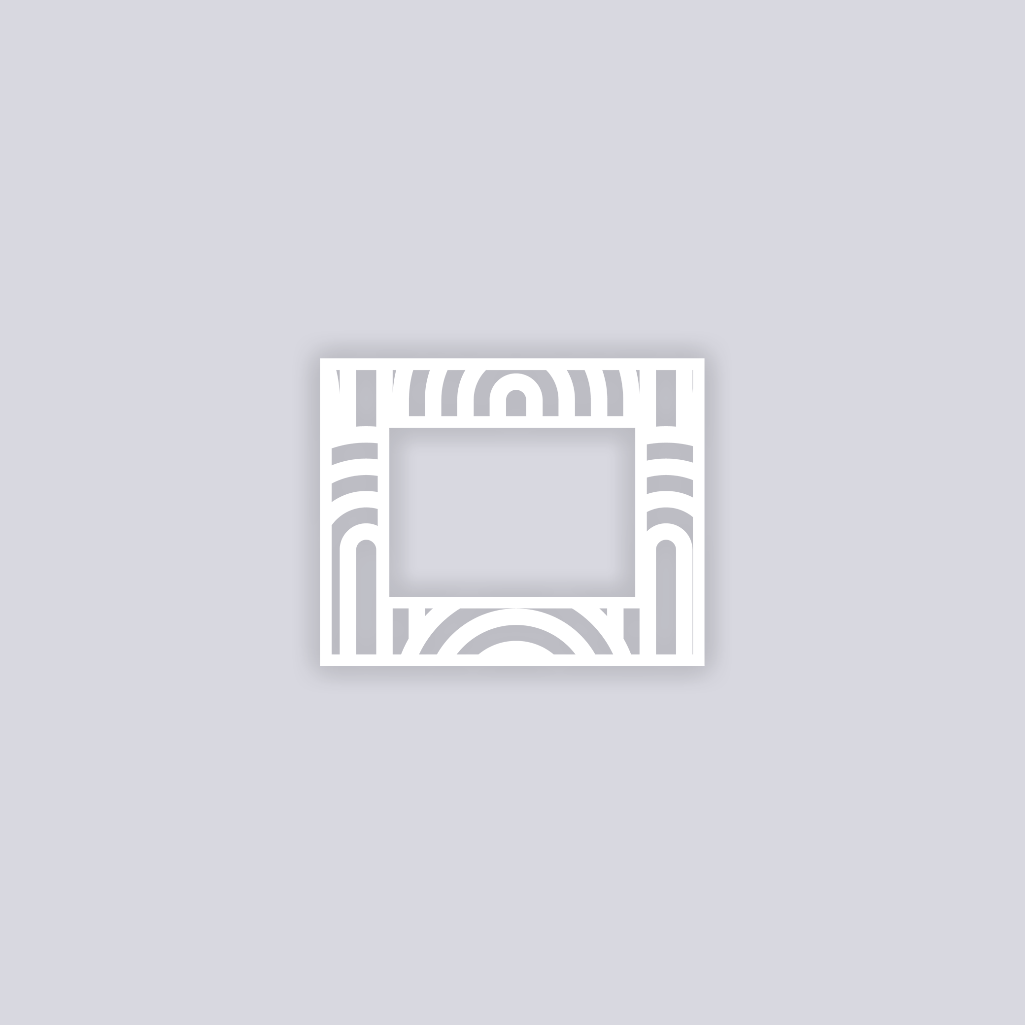 Groovy Loops Rectangle Rim Clay Stencil