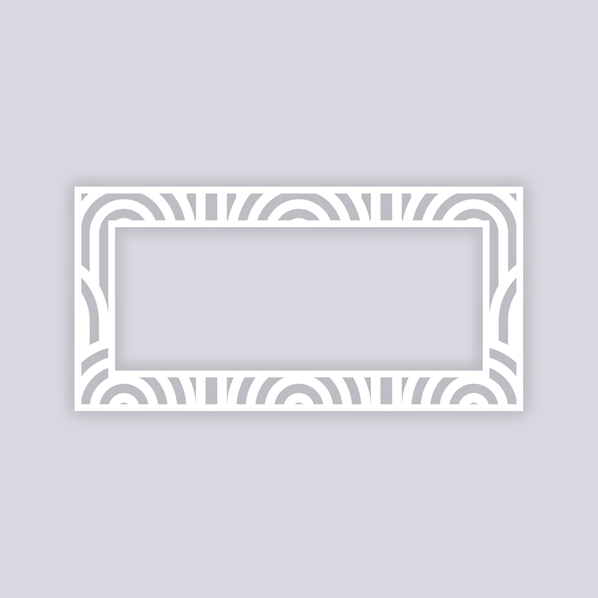Groovy Loops Rectangle Rim Clay Stencil