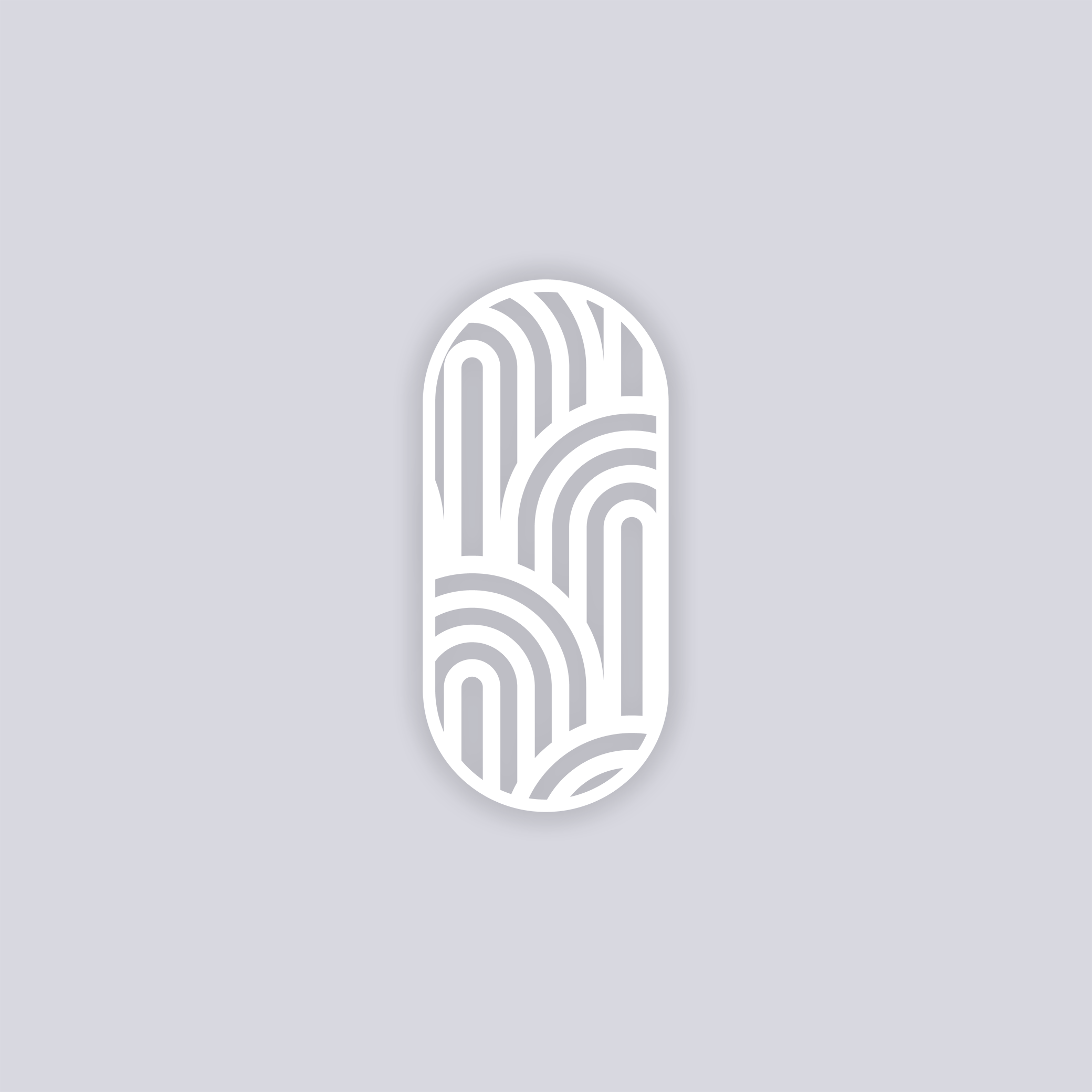 Groovy Loops Rounded Rectangle Clay Stencil