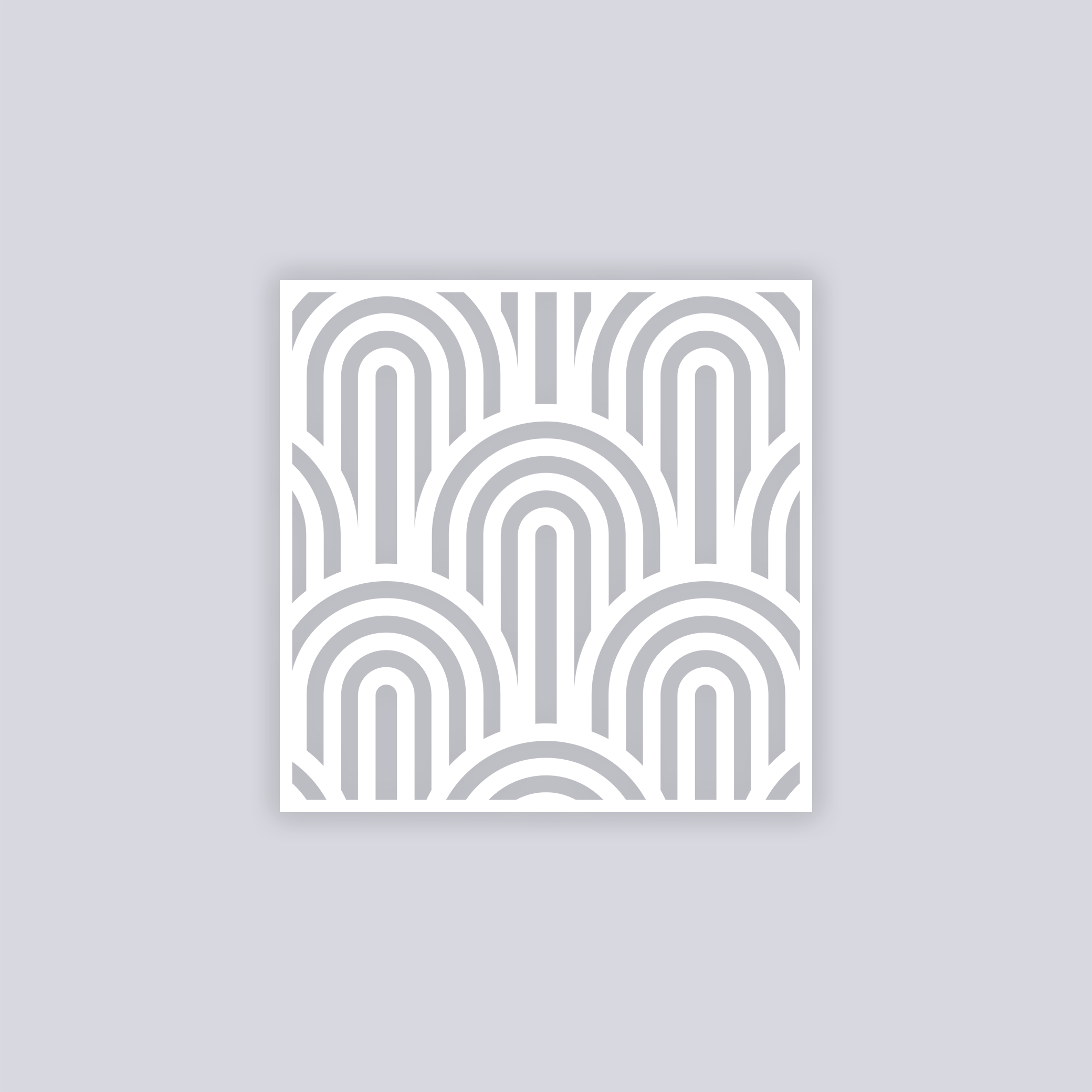 Groovy Loops Square Clay Stencil