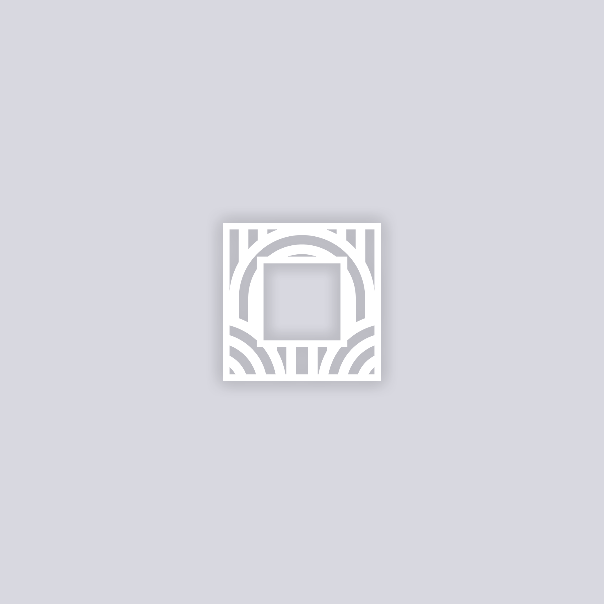 Groovy Loops Square Rim Clay Stencil