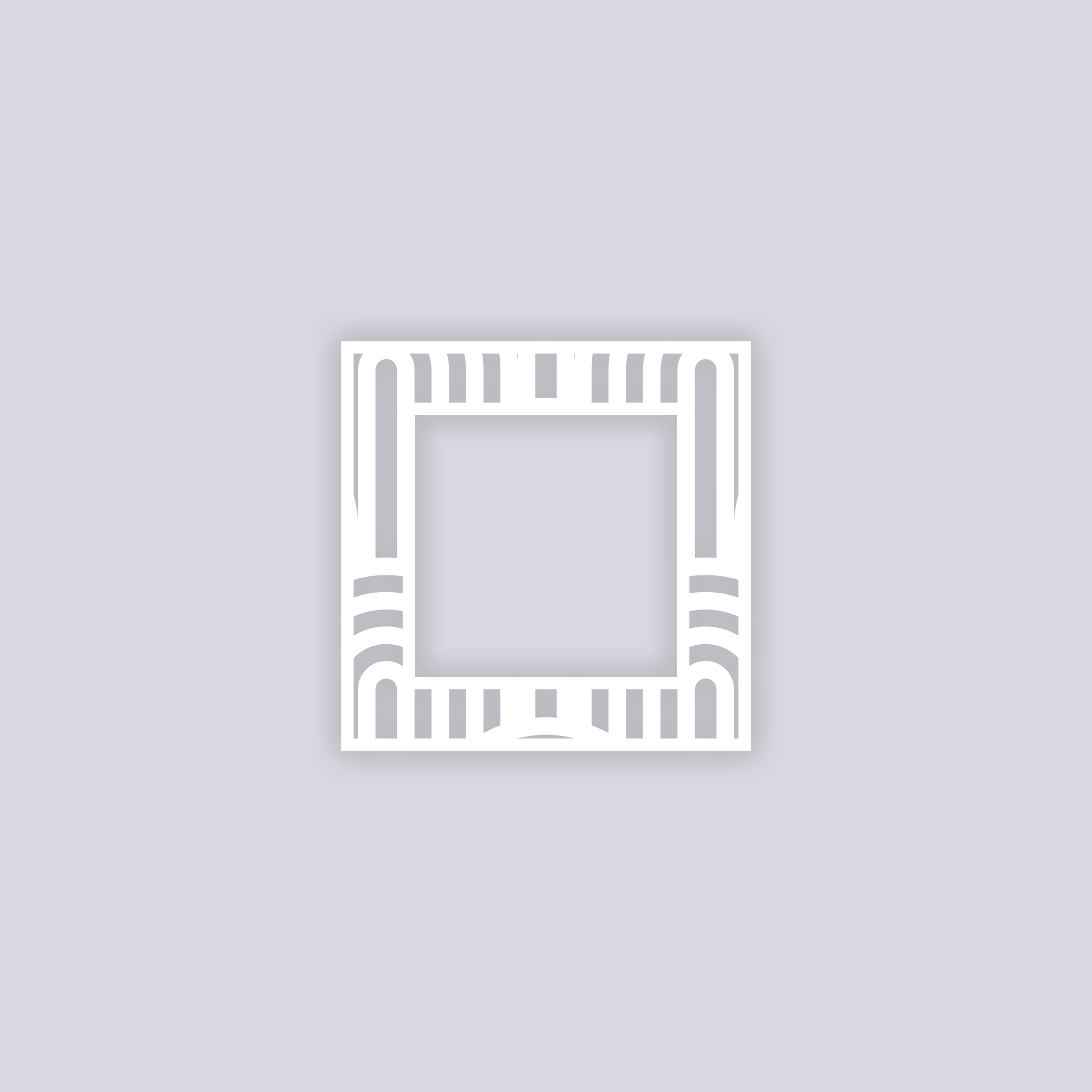 Groovy Loops Square Rim Clay Stencil