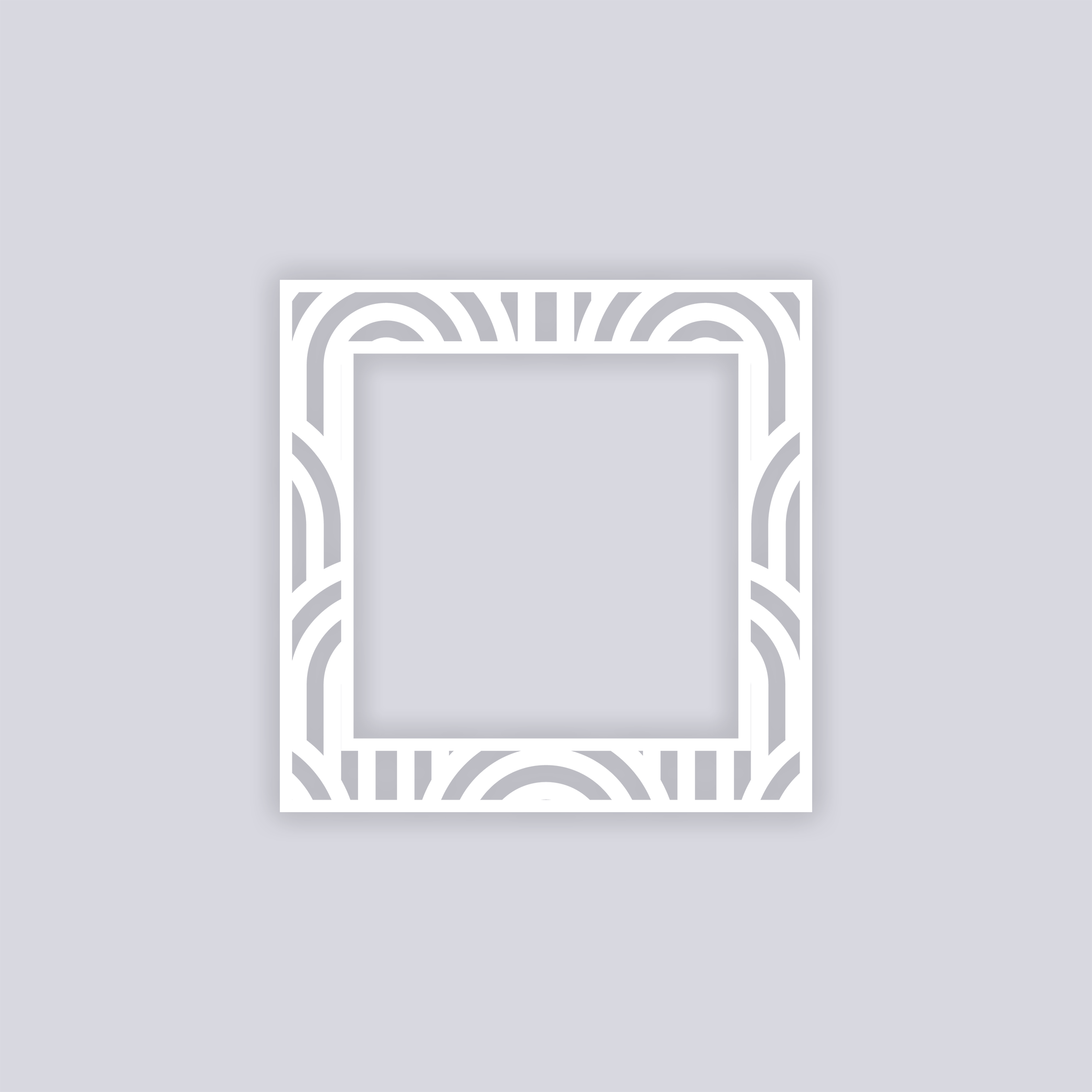 Groovy Loops Square Rim Clay Stencil